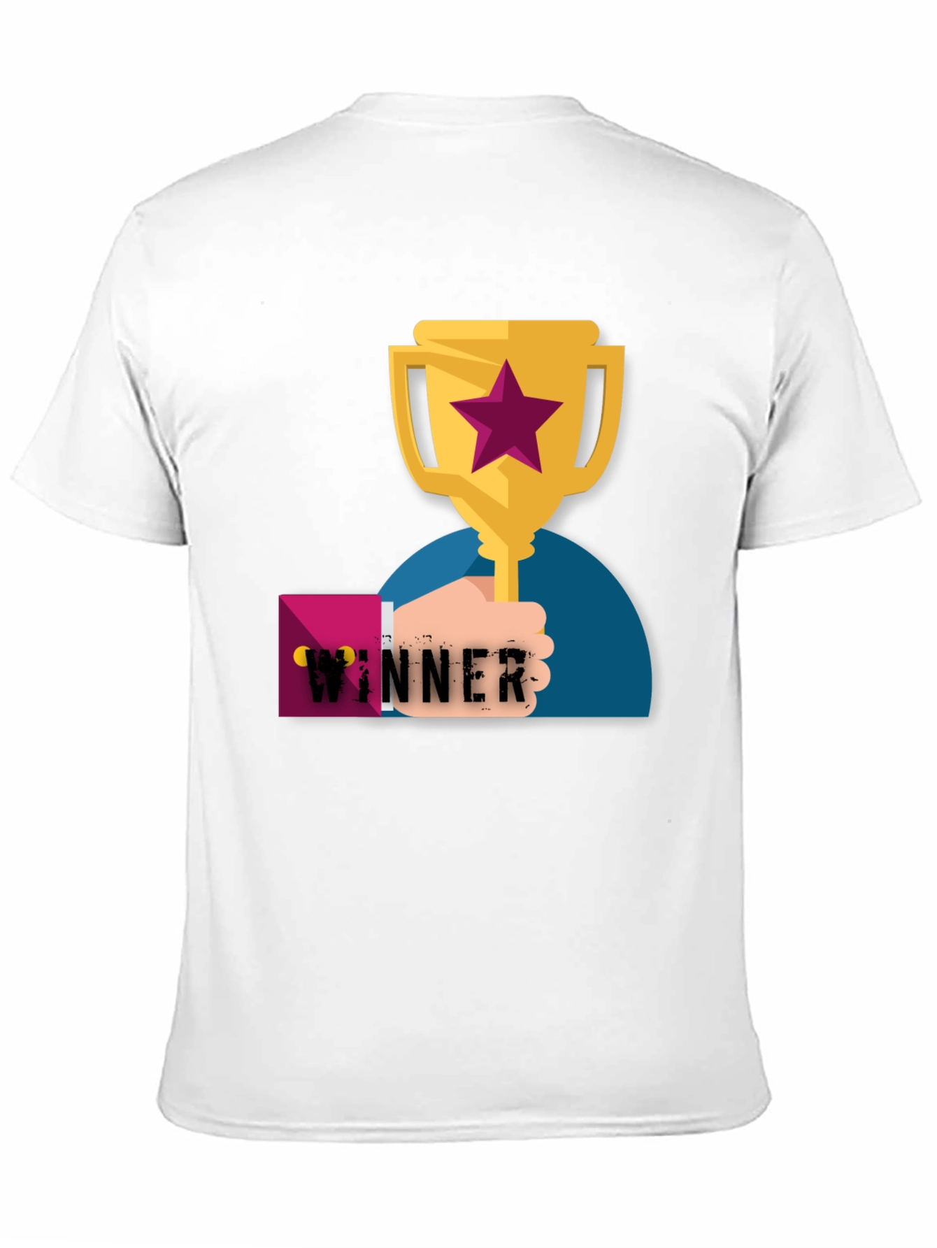 Winner Graphic Tee - Black Cotton T-Shirt