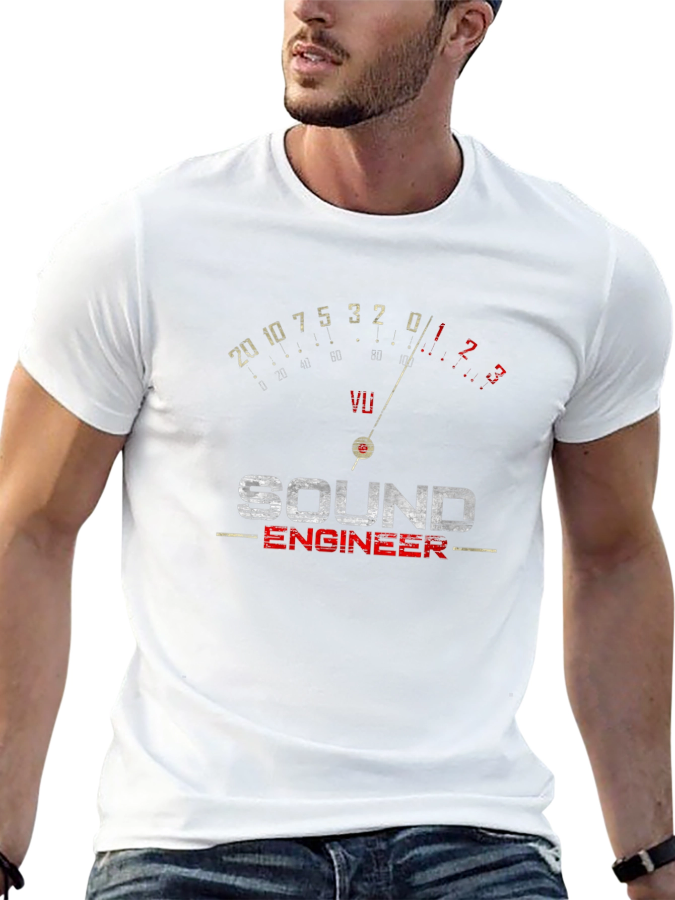 Sound Engineer VU Meter Graphic T-Shirt
