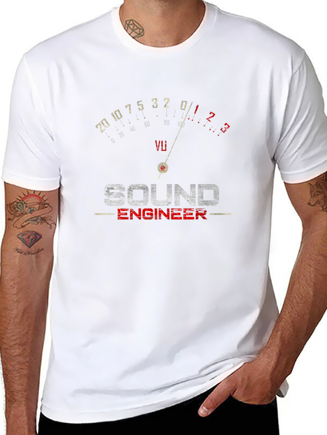 Sound Engineer VU Meter Graphic T-Shirt