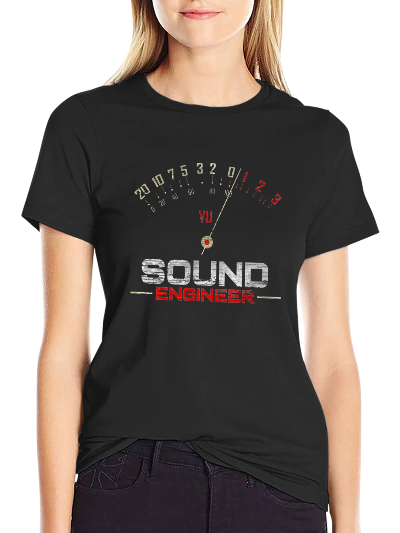 Sound Engineer VU Meter Graphic T-Shirt
