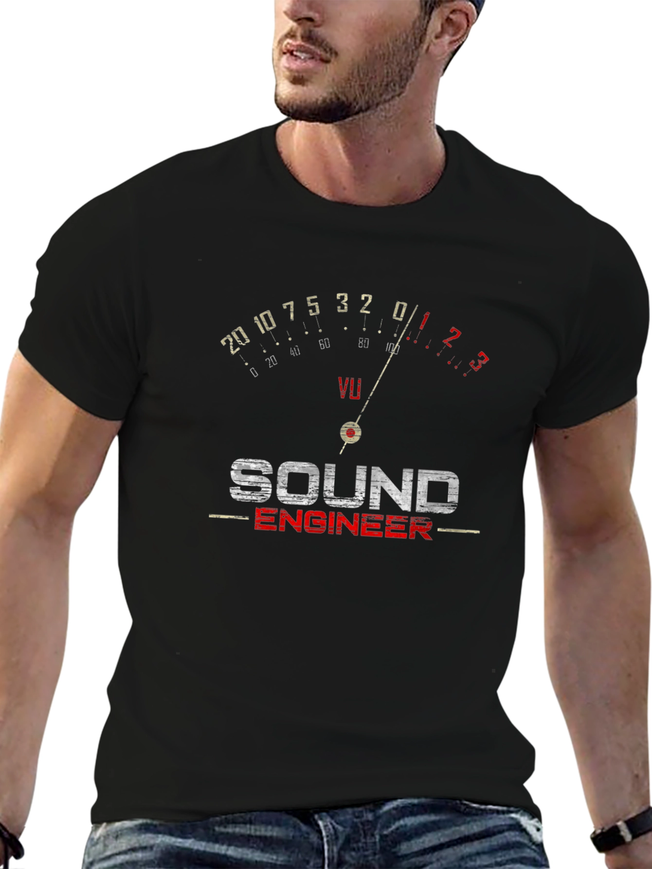 Sound Engineer VU Meter Graphic T-Shirt
