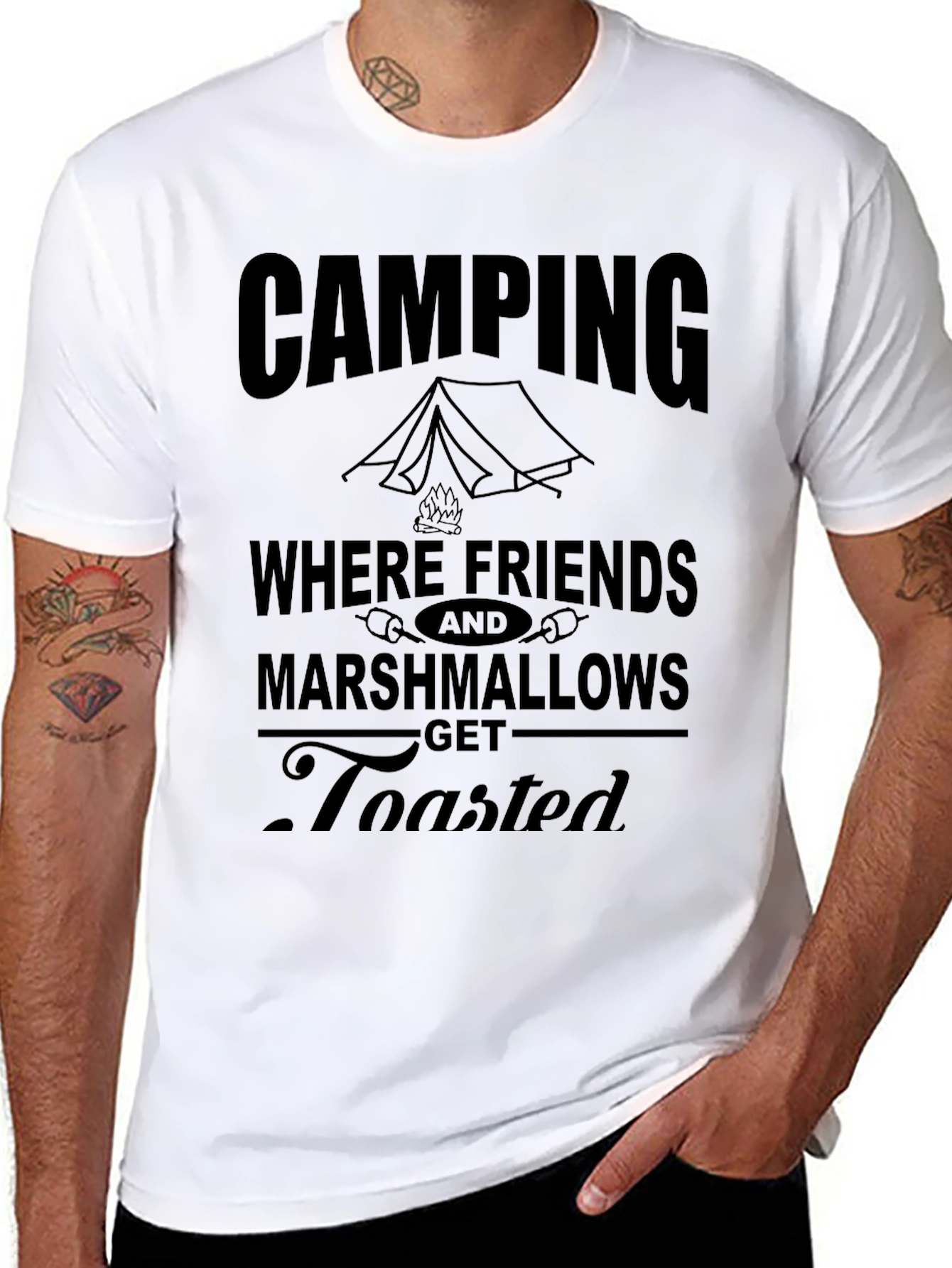 Camping Friends & Marshmallows Graphic Tee