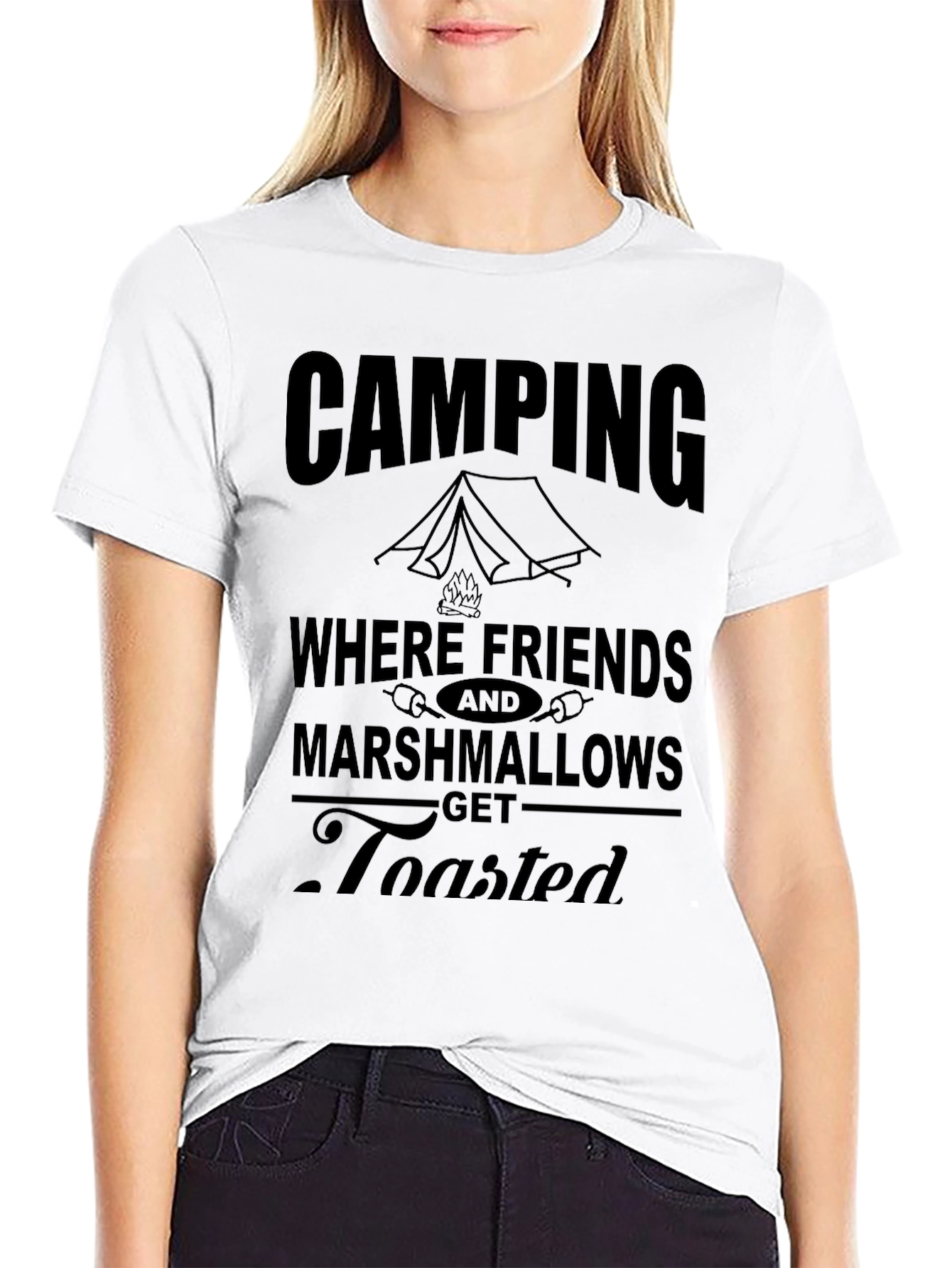 Camping Friends & Marshmallows Graphic Tee