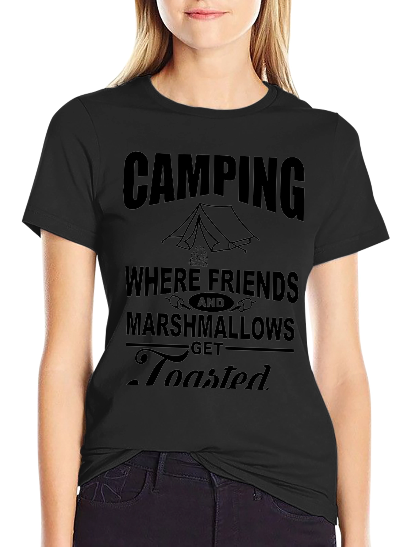 Camping Friends & Marshmallows Graphic Tee
