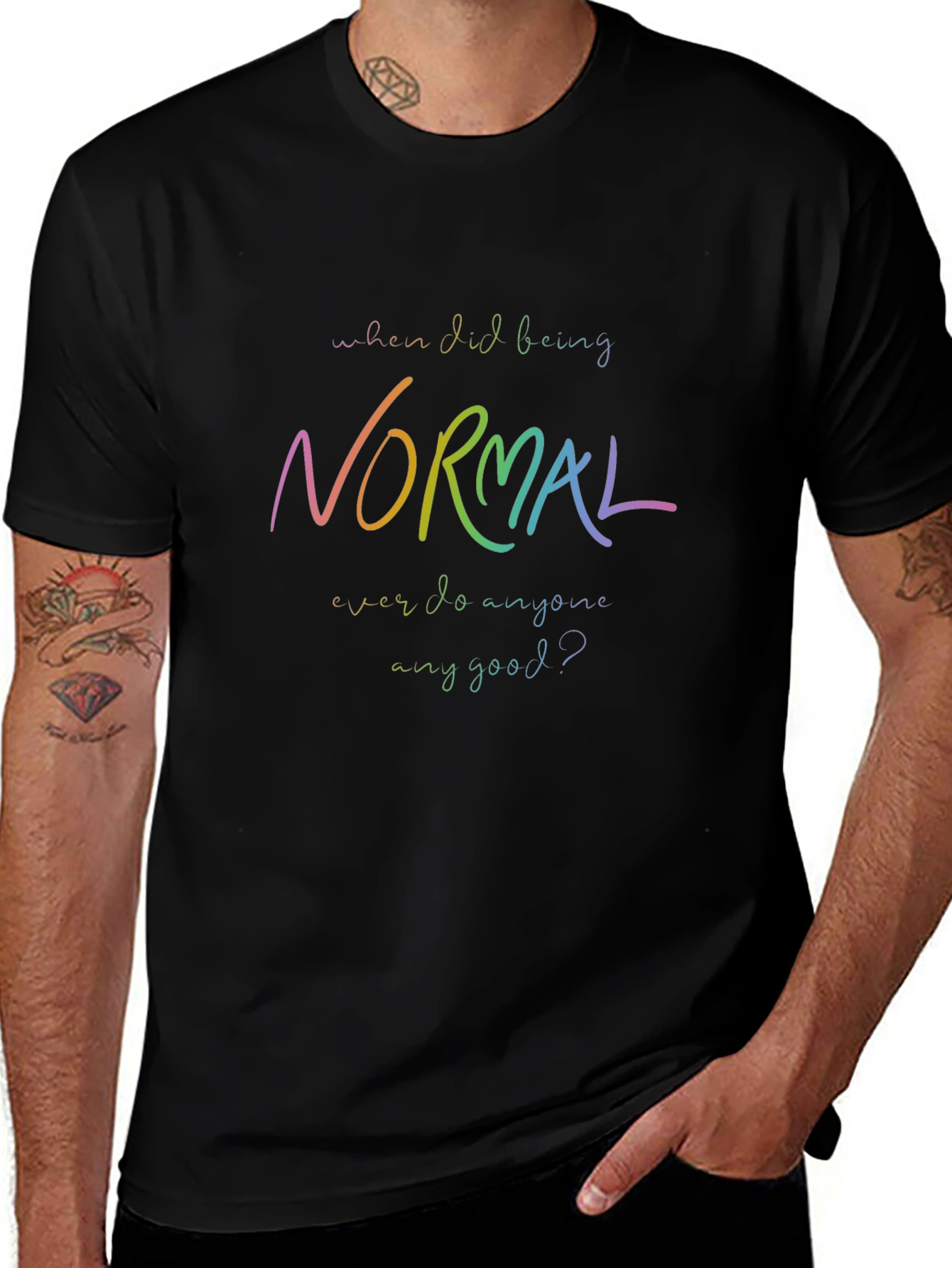 Be Yourself: Rainbow Normal Graphic Tee