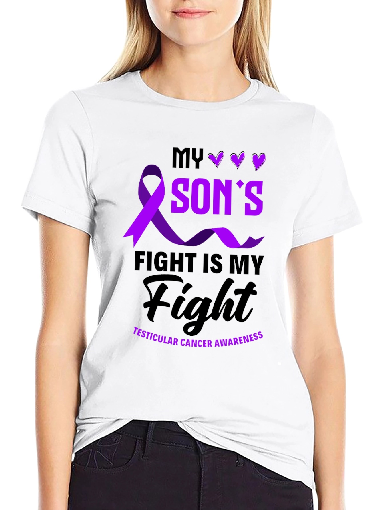 My Sons Fight Testicular Cancer Awareness T-Shirt