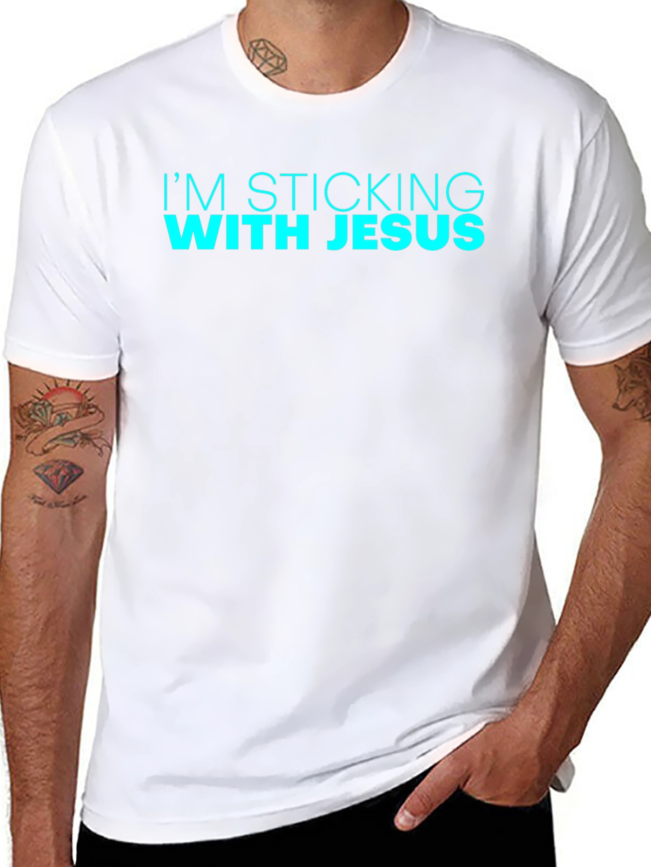 Im Sticking with Jesus Black T-Shirt
