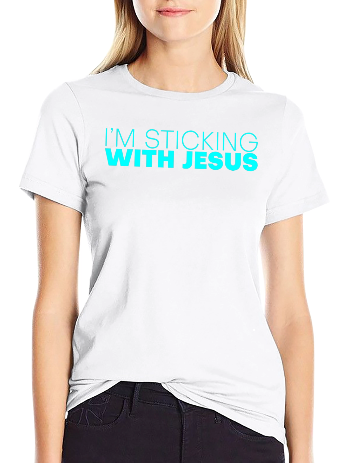 Im Sticking with Jesus Black T-Shirt
