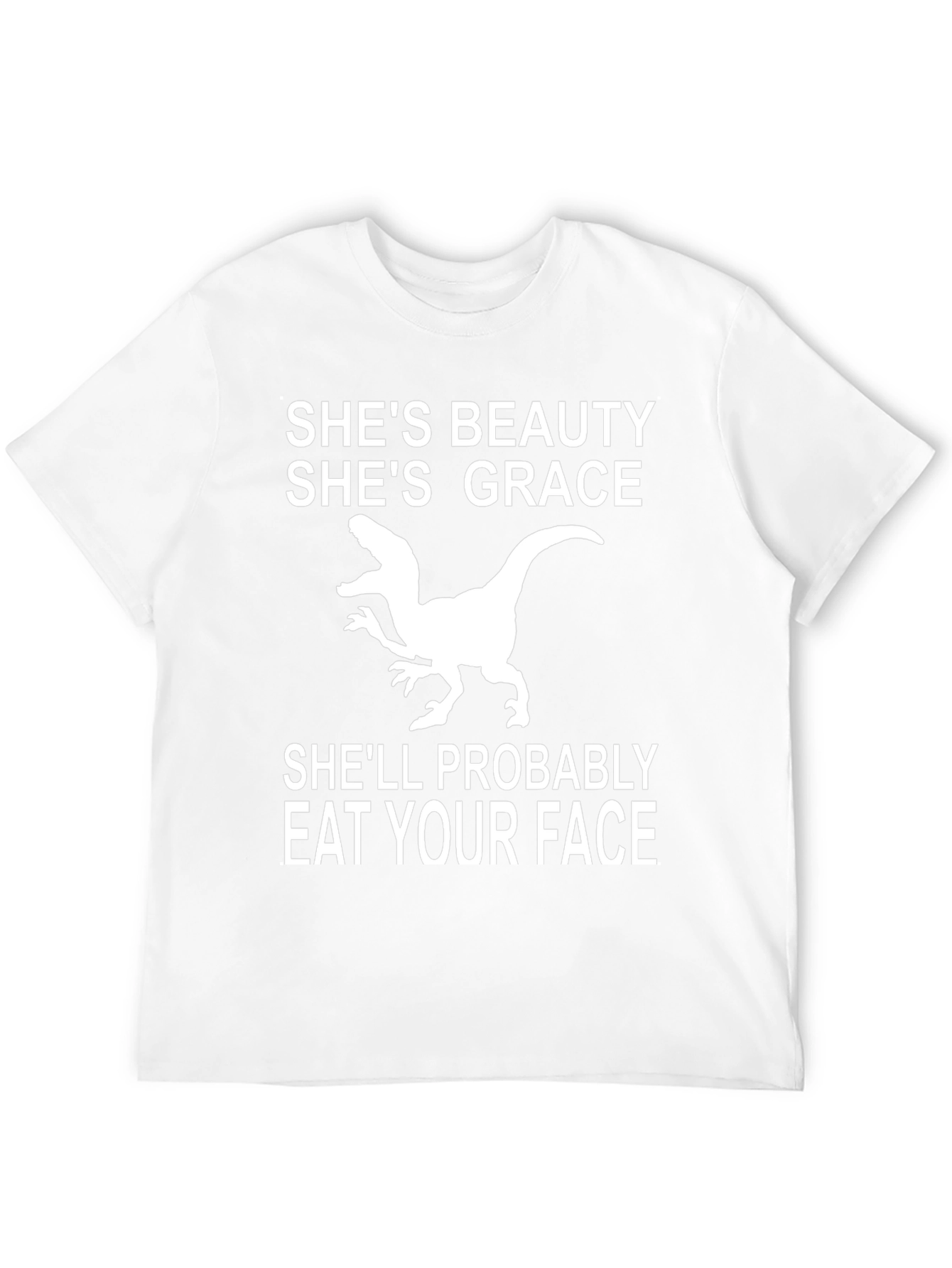 Funny Dinosaur Graphic T-Shirt - Beauty and Grace