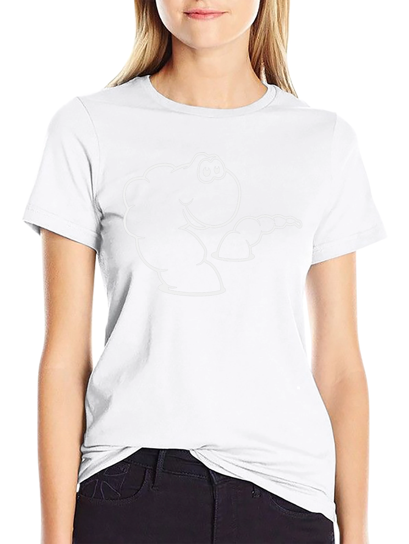 Cartoon Worm Graphic T-Shirt