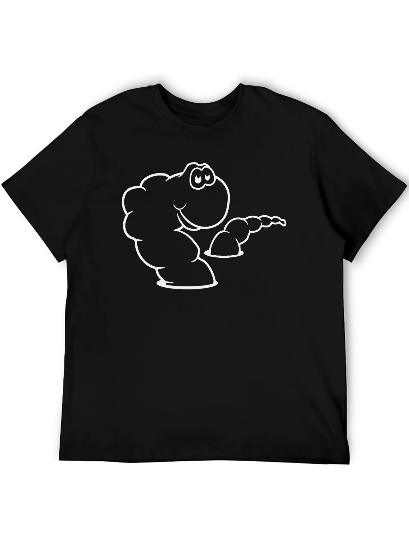Cartoon Worm Graphic T-Shirt