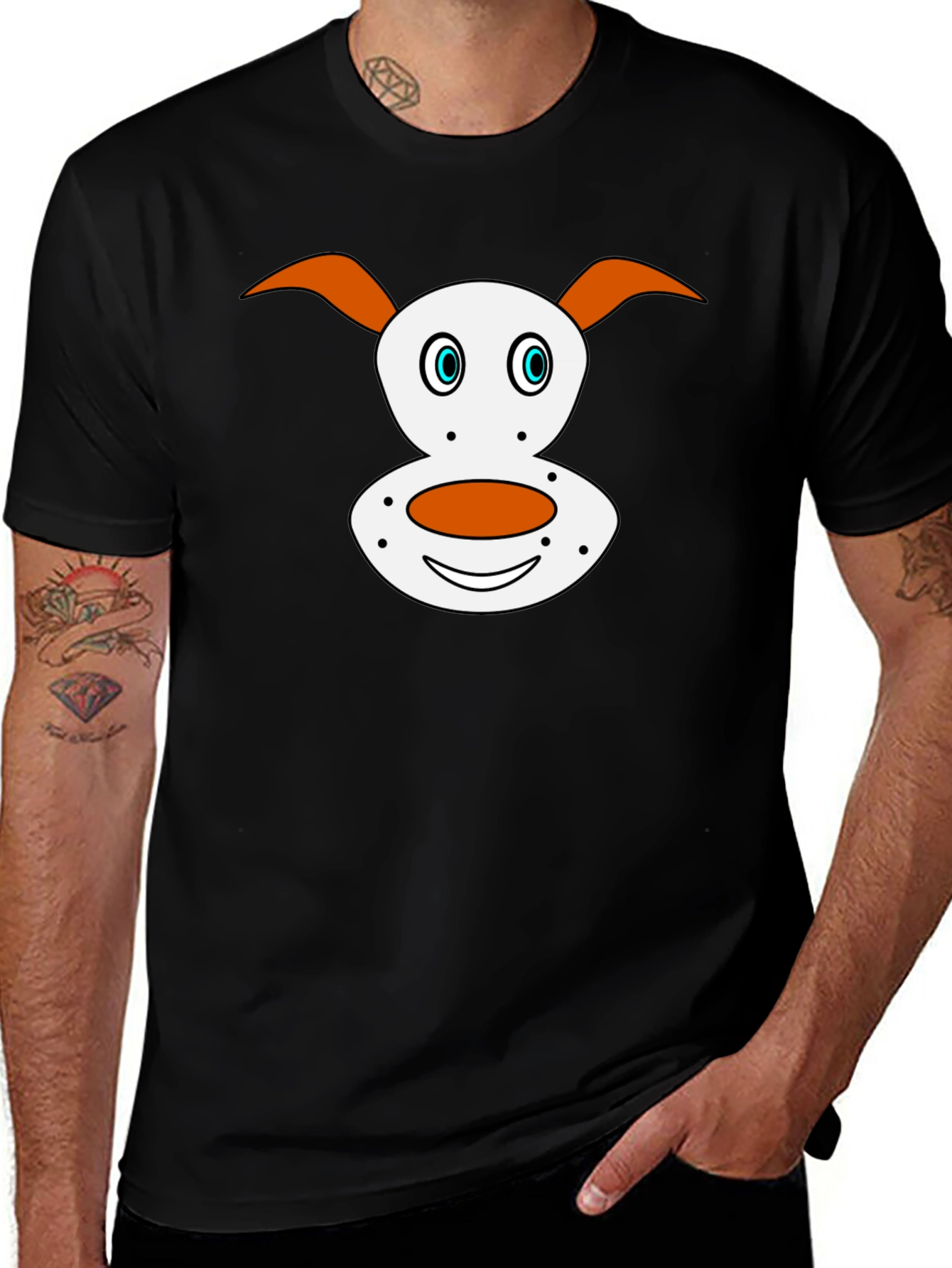 Cartoon Dog Face T-Shirt | Cute Dog Graphic Tee | Funny Dog Lover Shirt | Dog Lover Gift | Free Shipping $50+