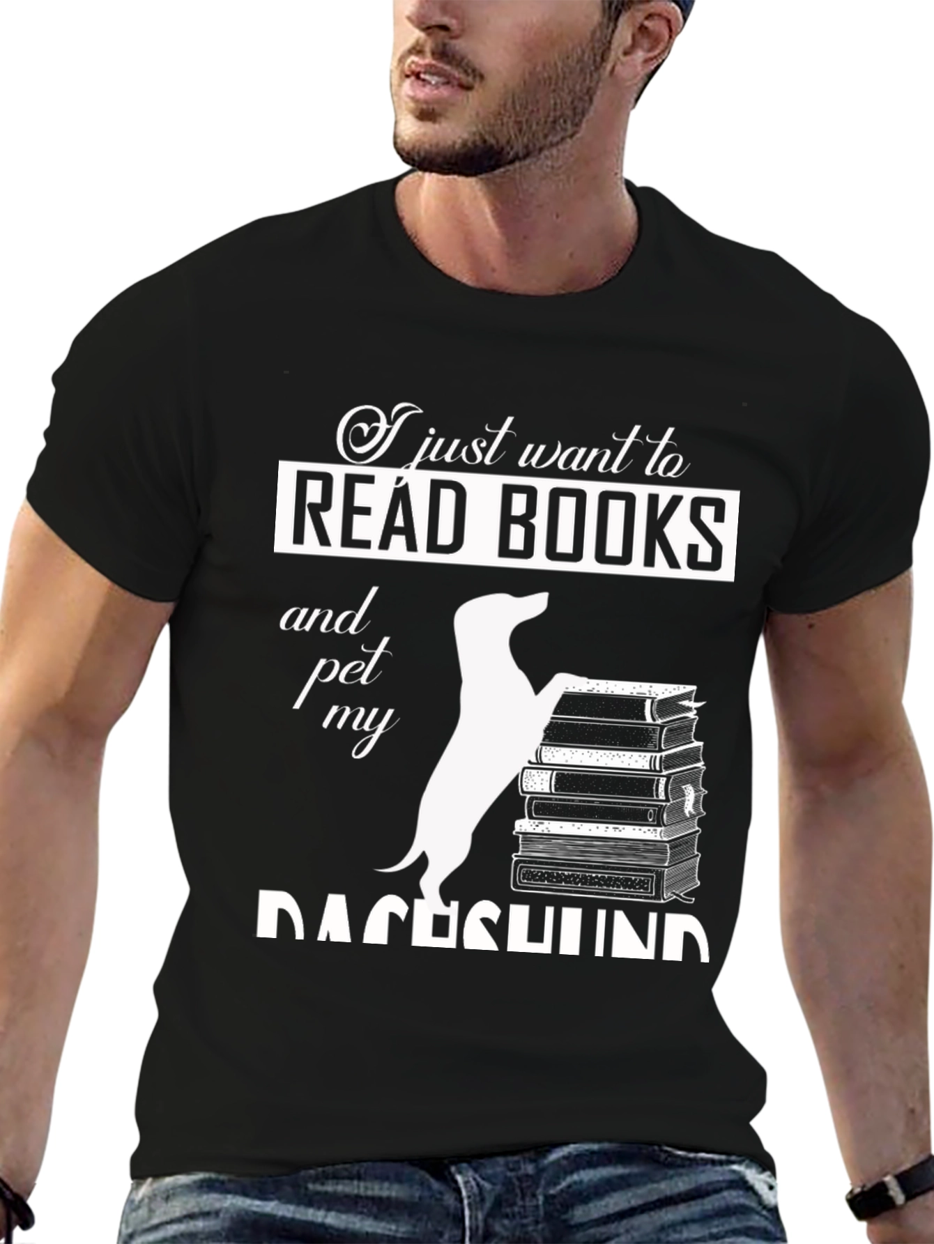 Read Books & Pet My Dachshund T-Shirt – Funny Dog Lover Tee