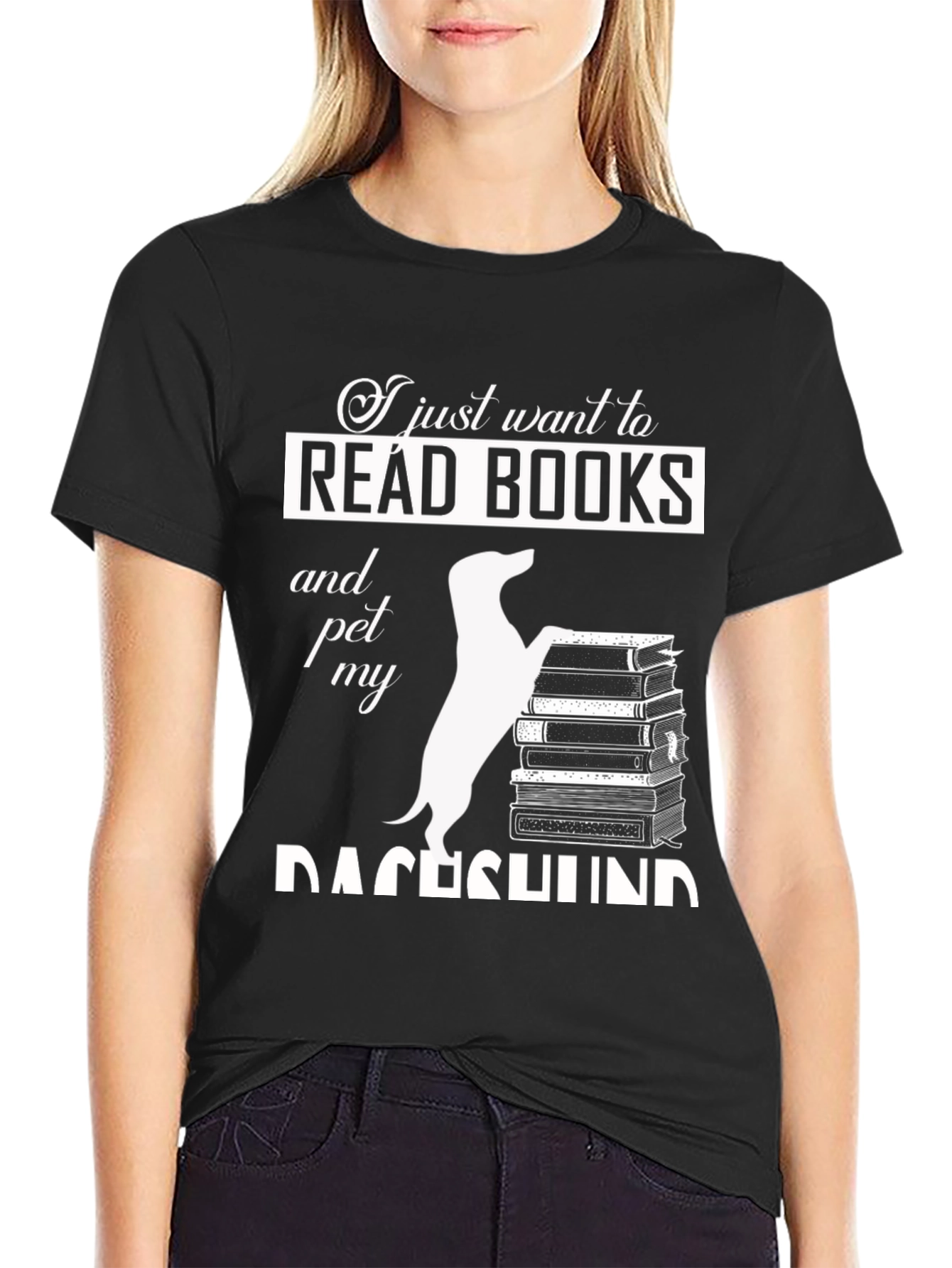 Read Books & Pet My Dachshund T-Shirt – Funny Dog Lover Tee