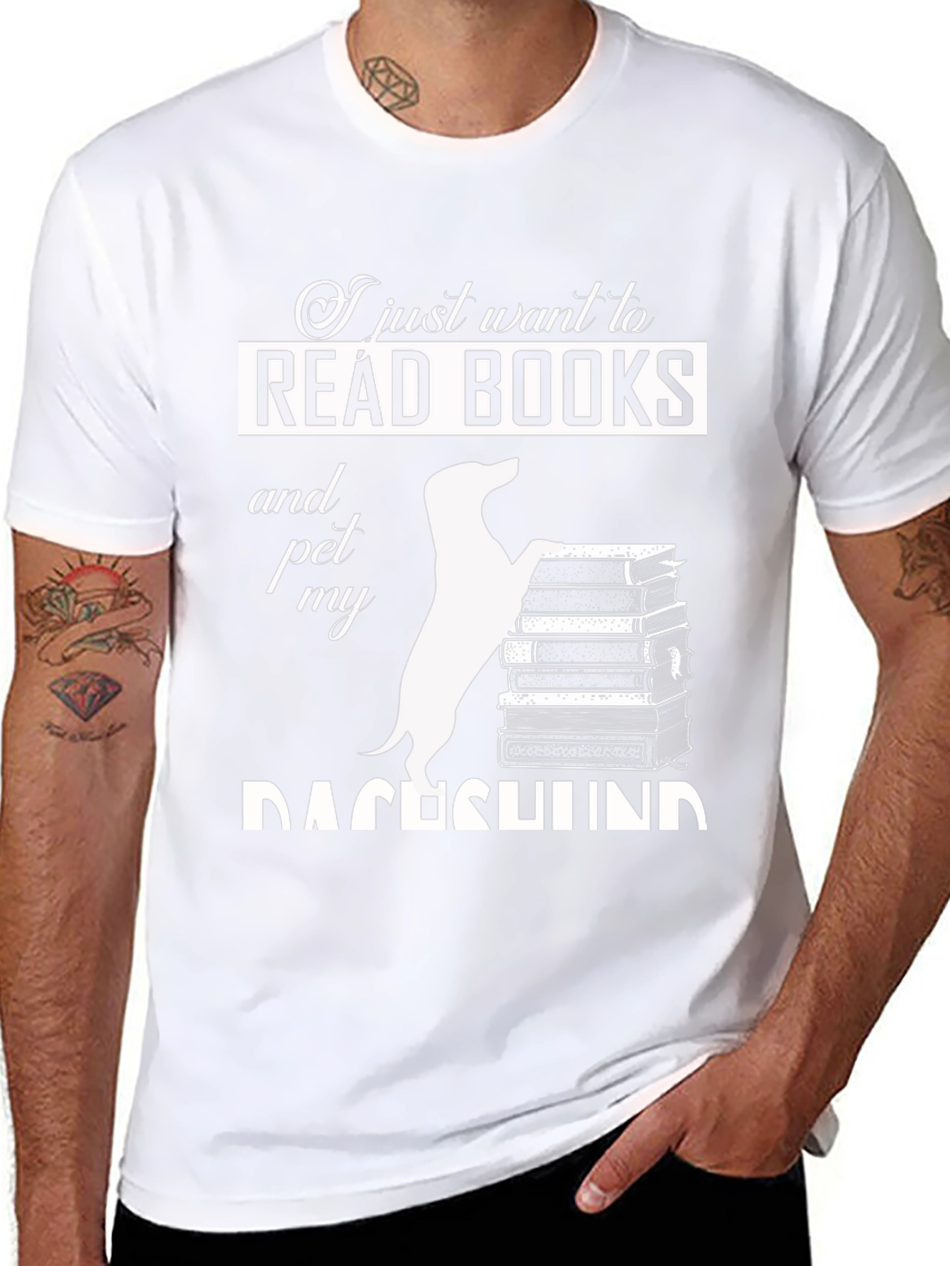 Read Books & Pet My Dachshund T-Shirt – Funny Dog Lover Tee