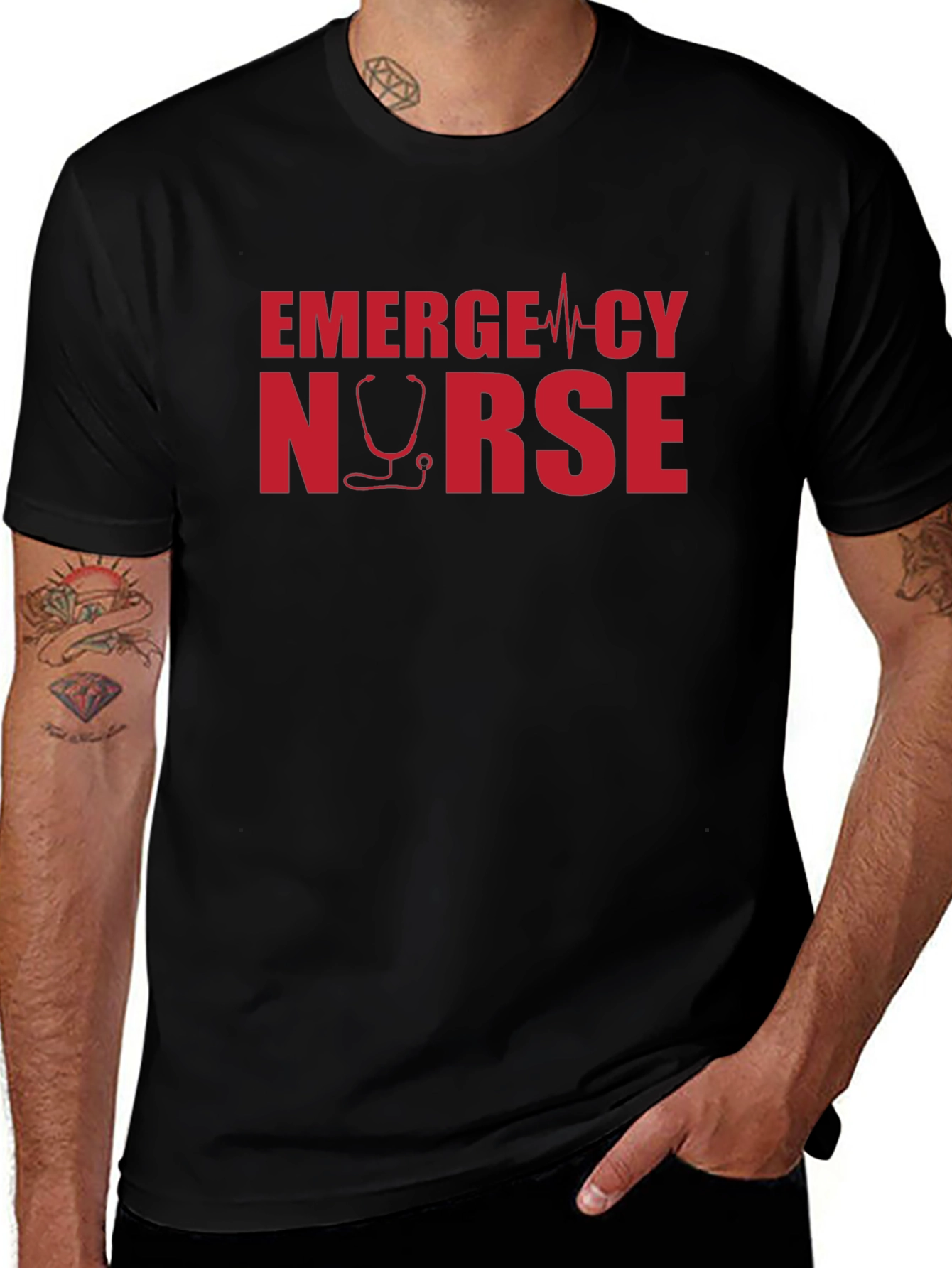 Emergency Nurse Graphic Tee - Medical Hero T-Shirt