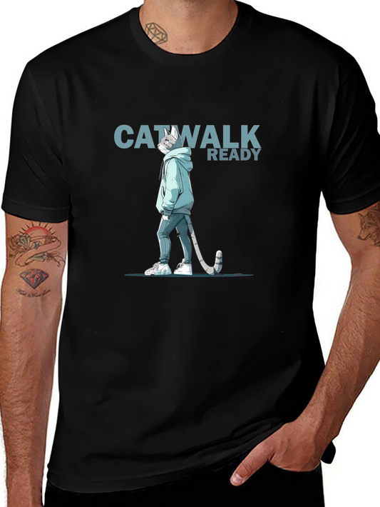 Catwalk Ready T-Shirt - Cool Cat Design