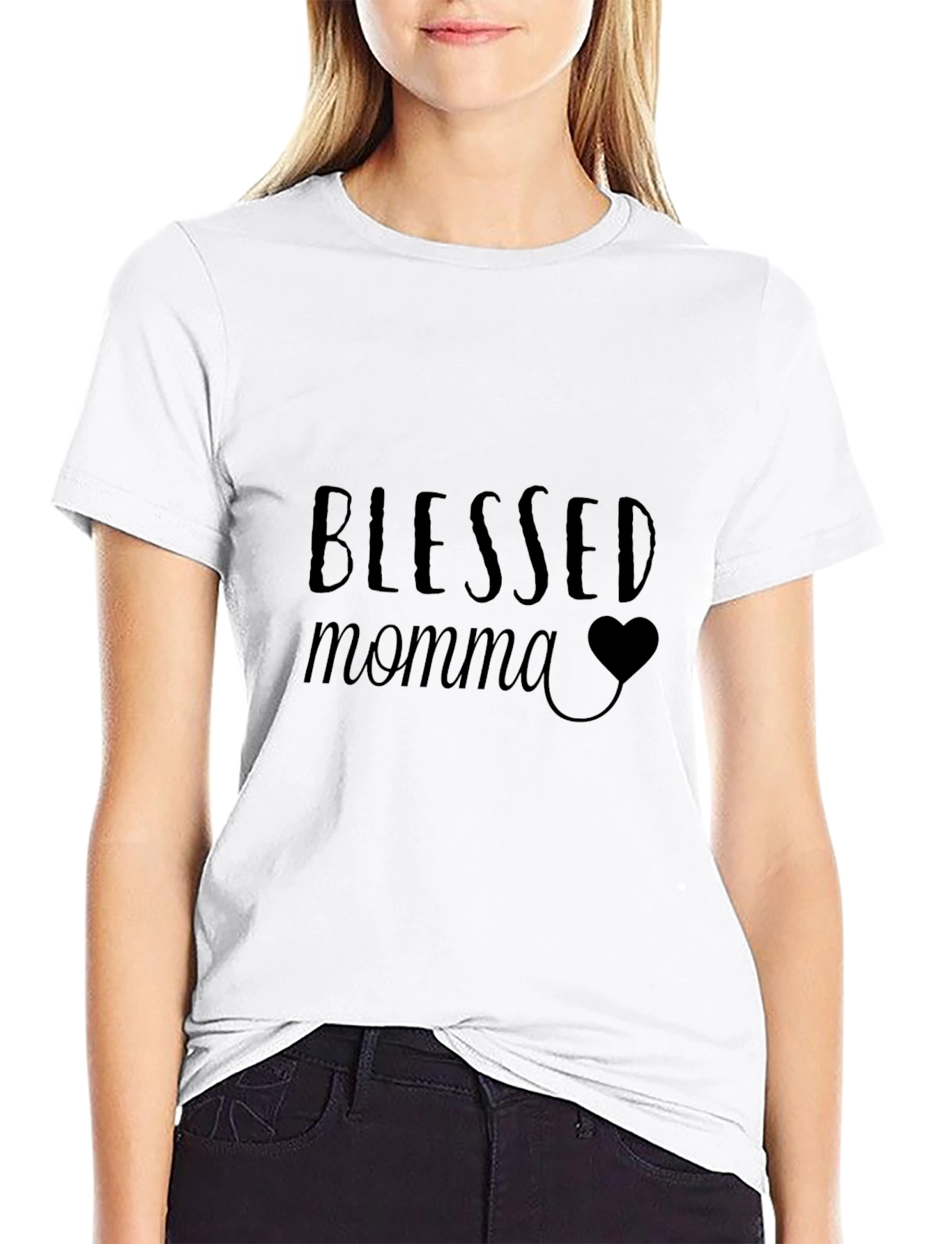 Blessed Momma Black T-Shirt