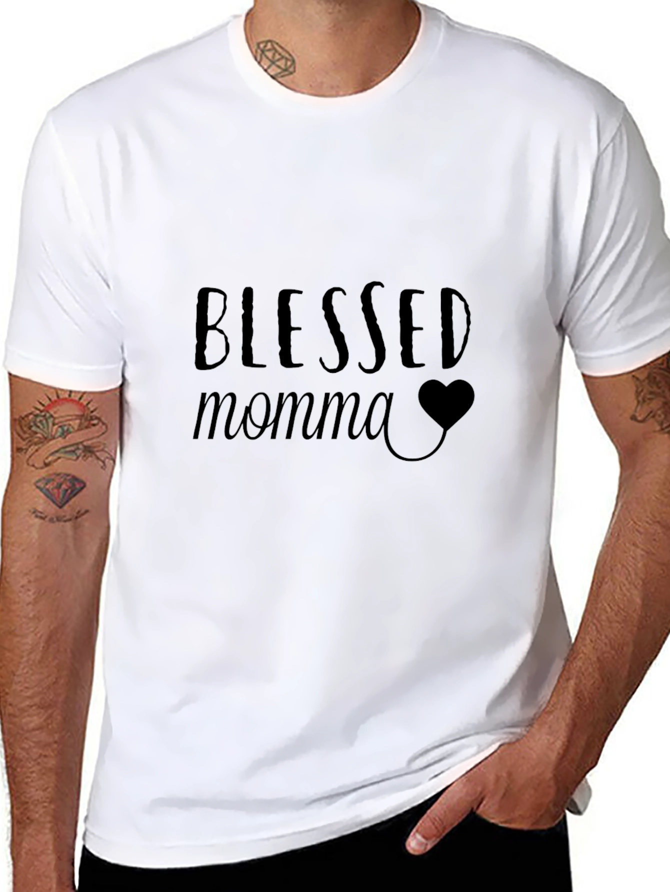 Blessed Momma Black T-Shirt