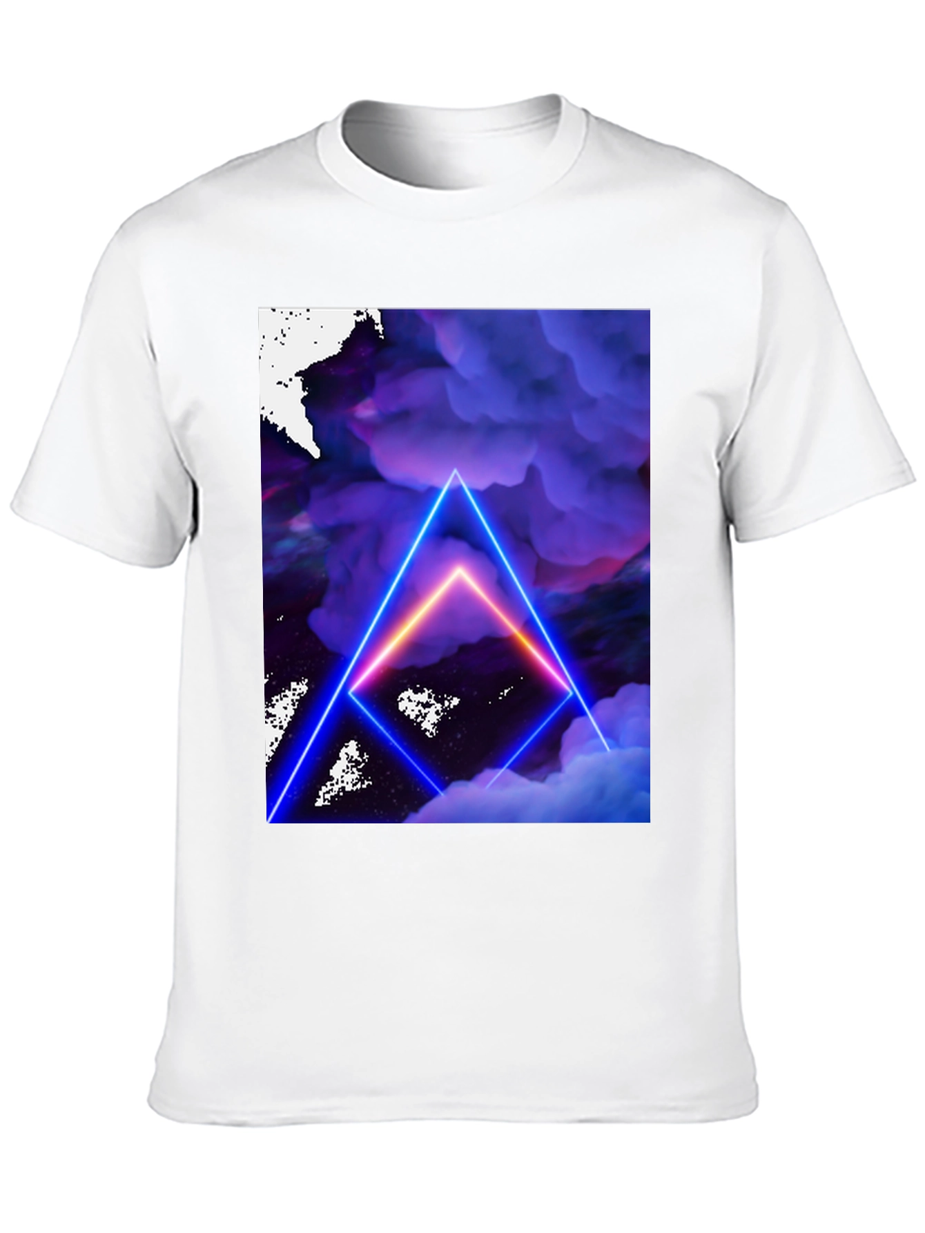 Neon Triangle Cloudscape Graphic Tee