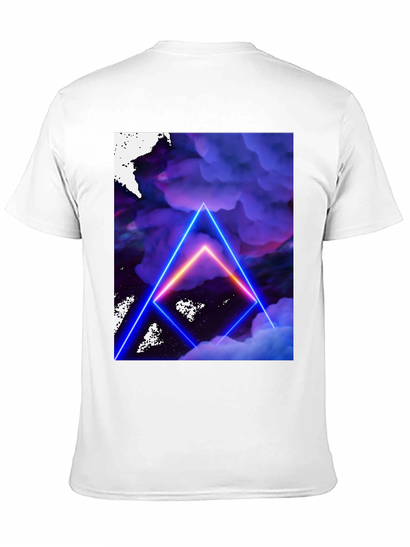 Neon Triangle Cloudscape Graphic Tee