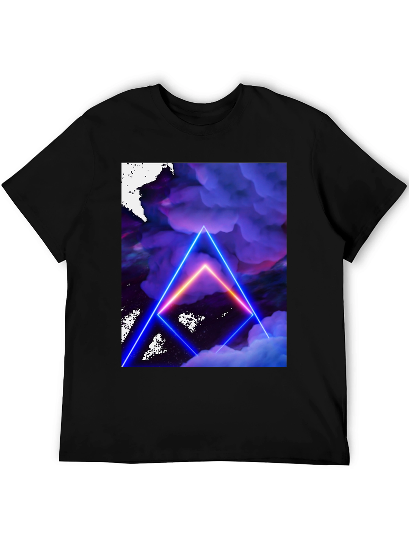 Neon Triangle Cloudscape Graphic Tee