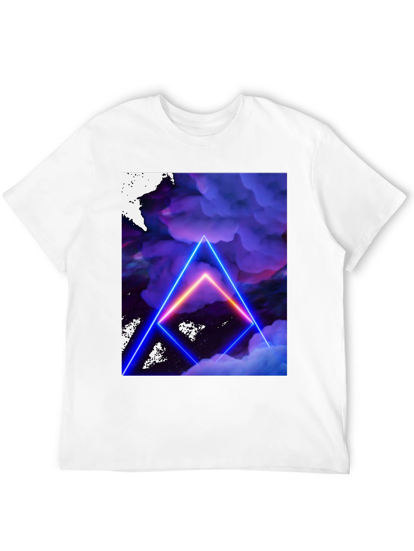 Neon Triangle Cloudscape Graphic Tee