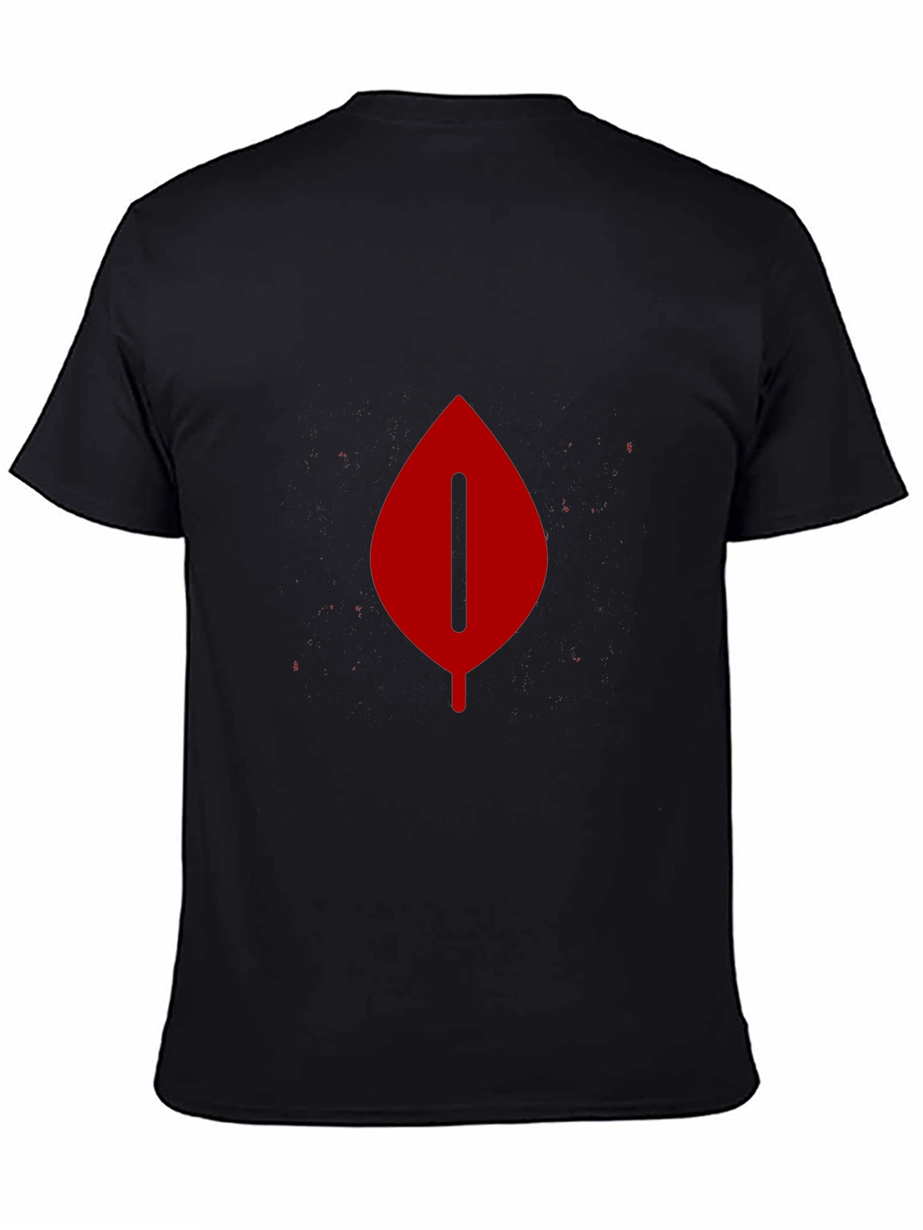 Modern Leaf Graphic Tee - Bold Black T-Shirt