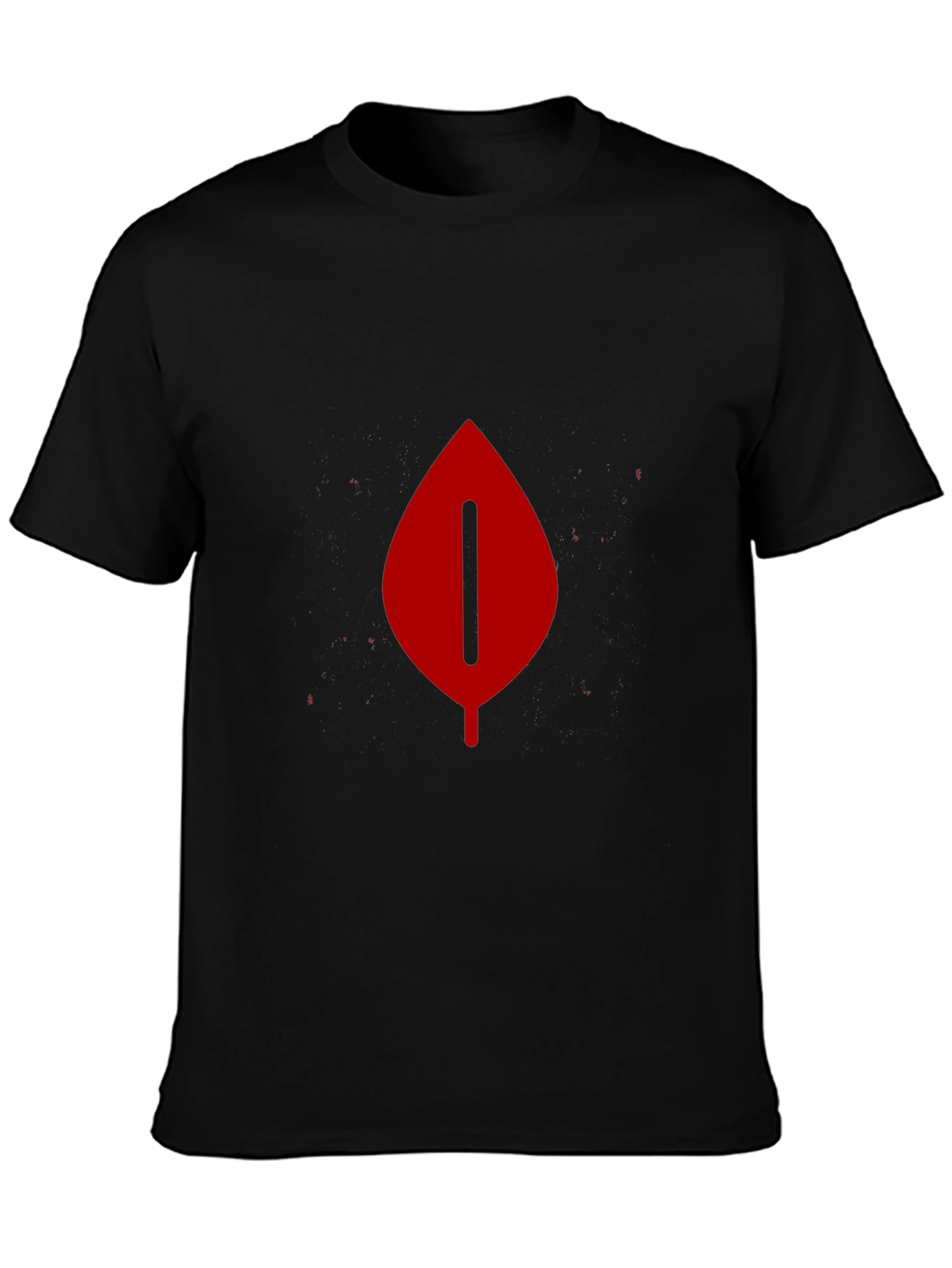 Modern Leaf Graphic Tee - Bold Black T-Shirt