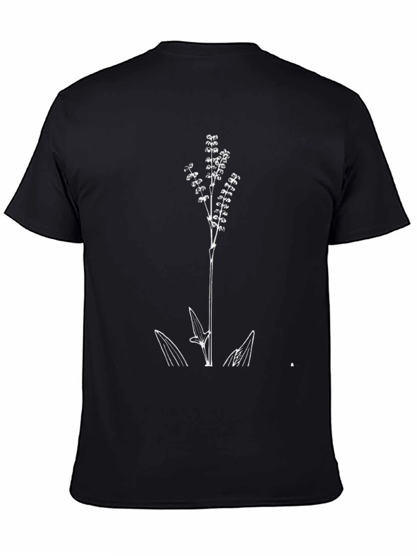 Botanical Print Black T-Shirt