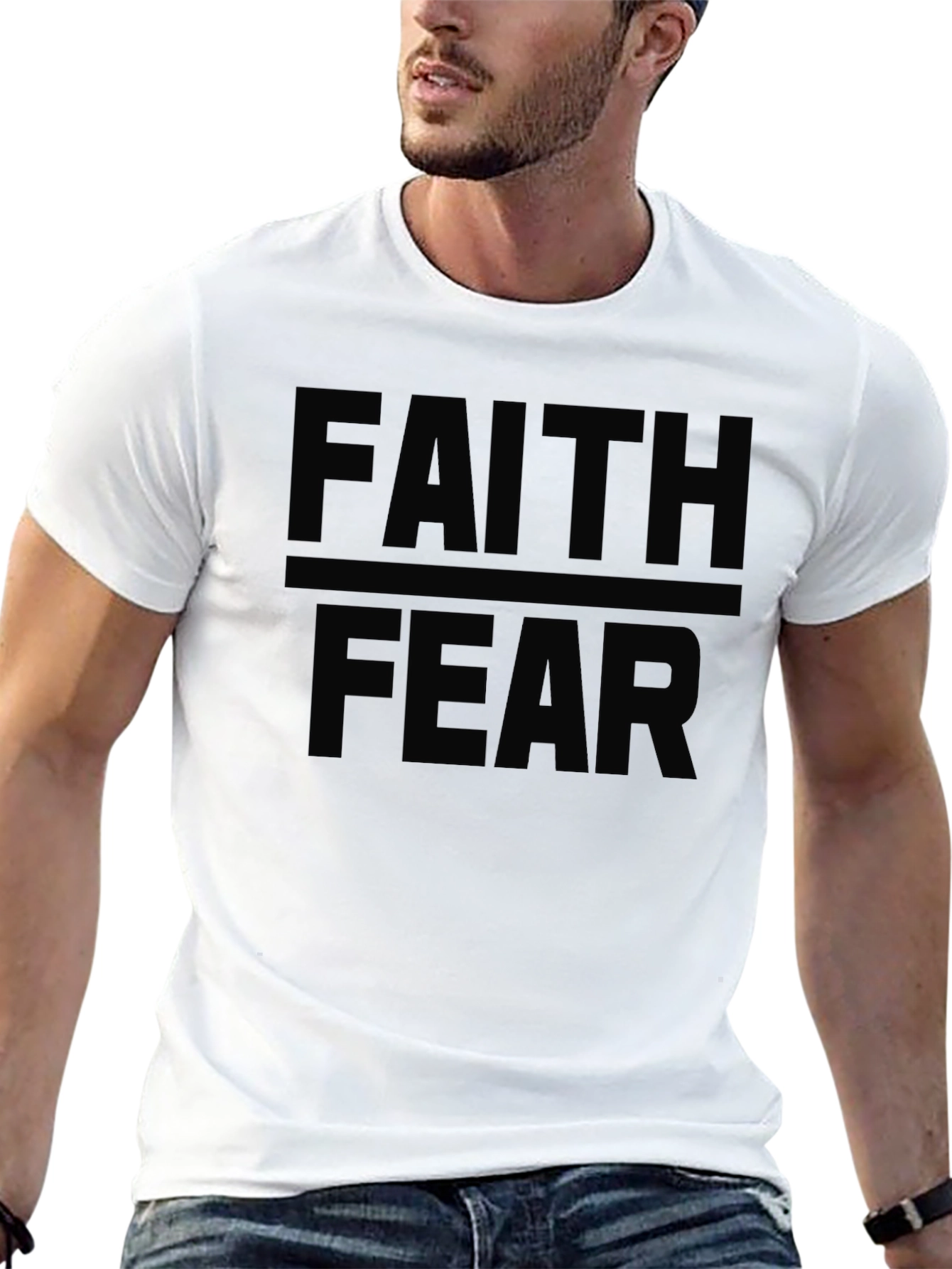 Faith Over Fear Graphic Tee - Black T-Shirt