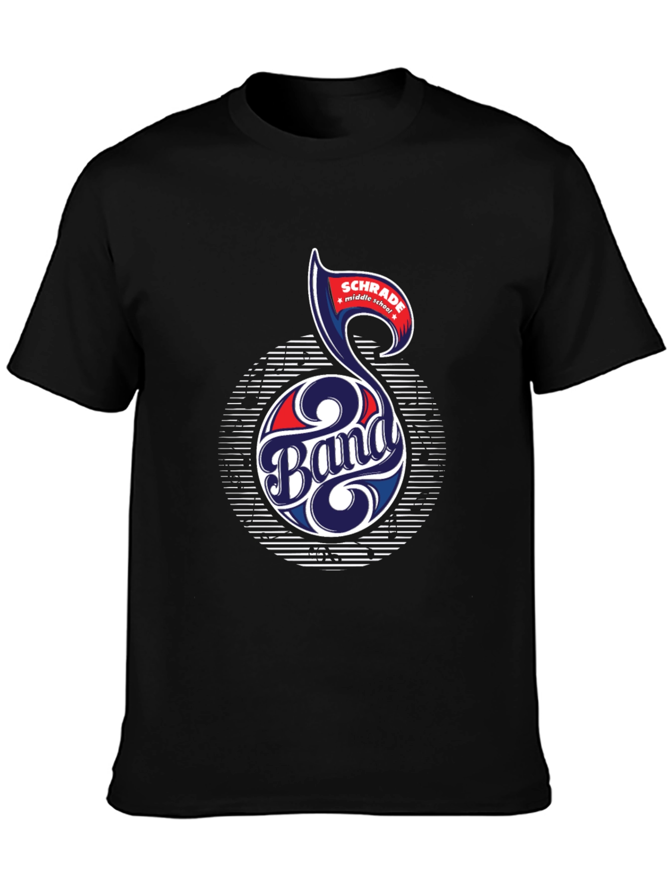 Schrade Middle School Band T-Shirt Music Note