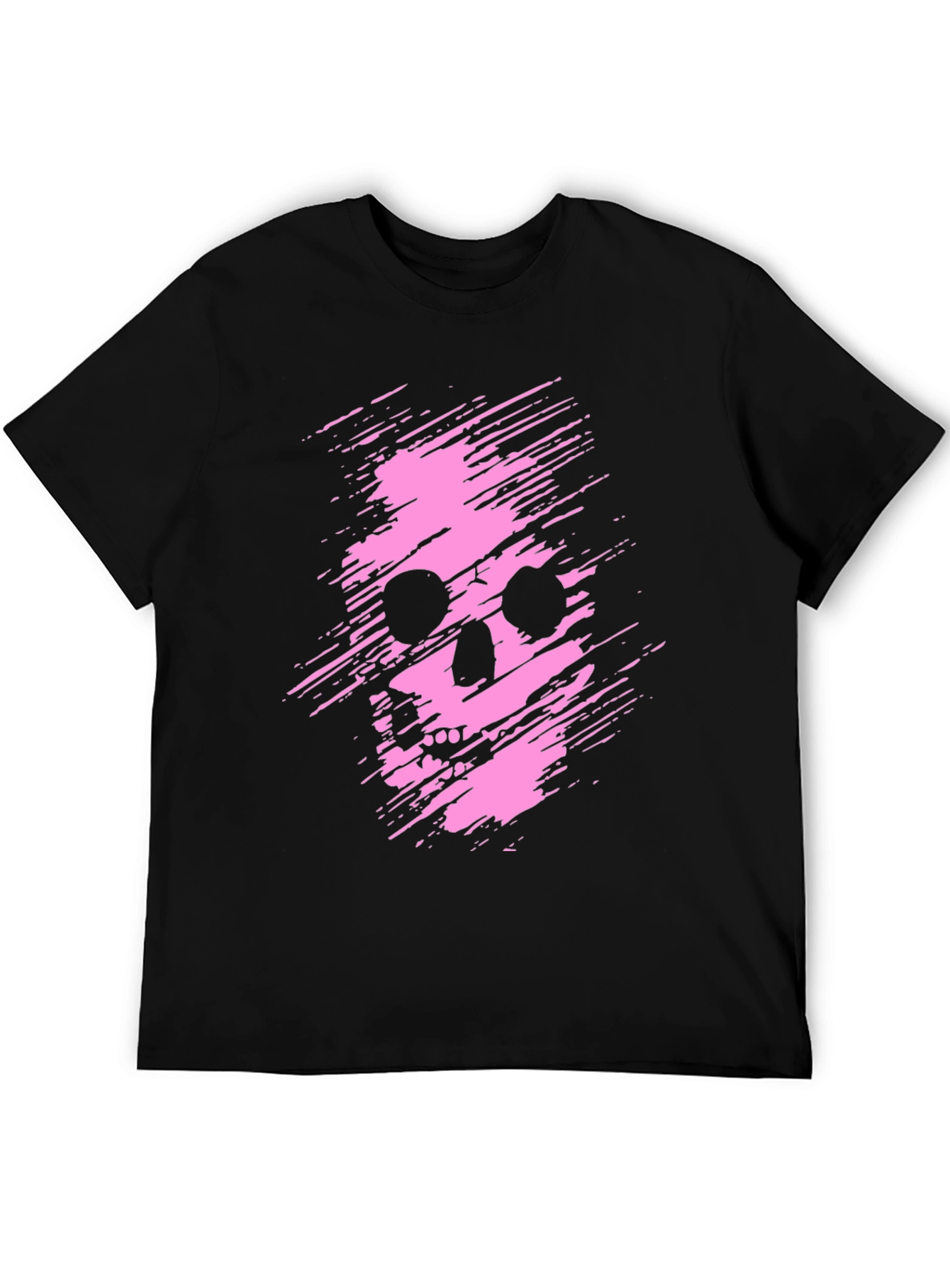 Edgy Skull Graphic Tee - Mens Black T-Shirt