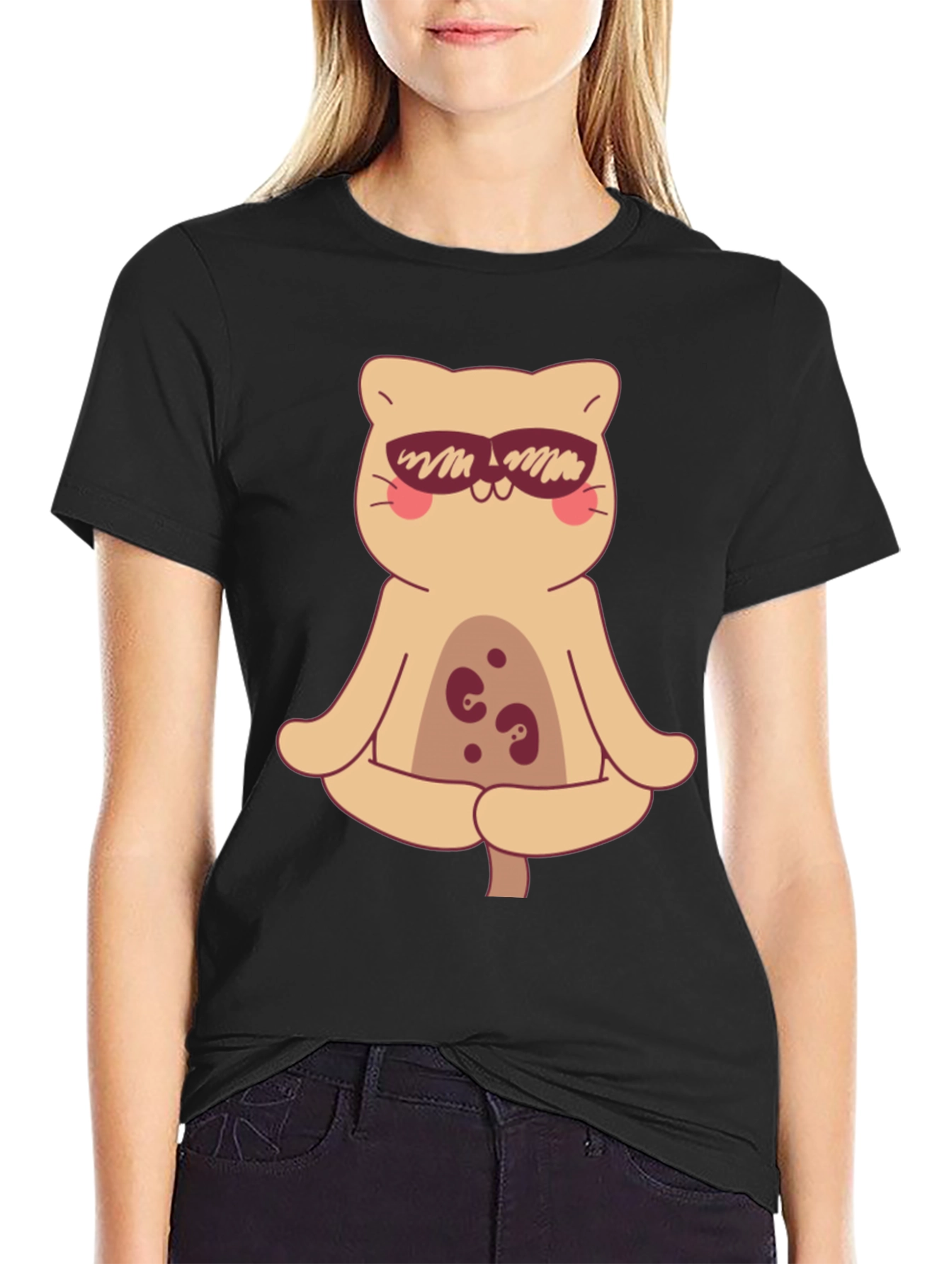 Cool Cat Meditating T-Shirt