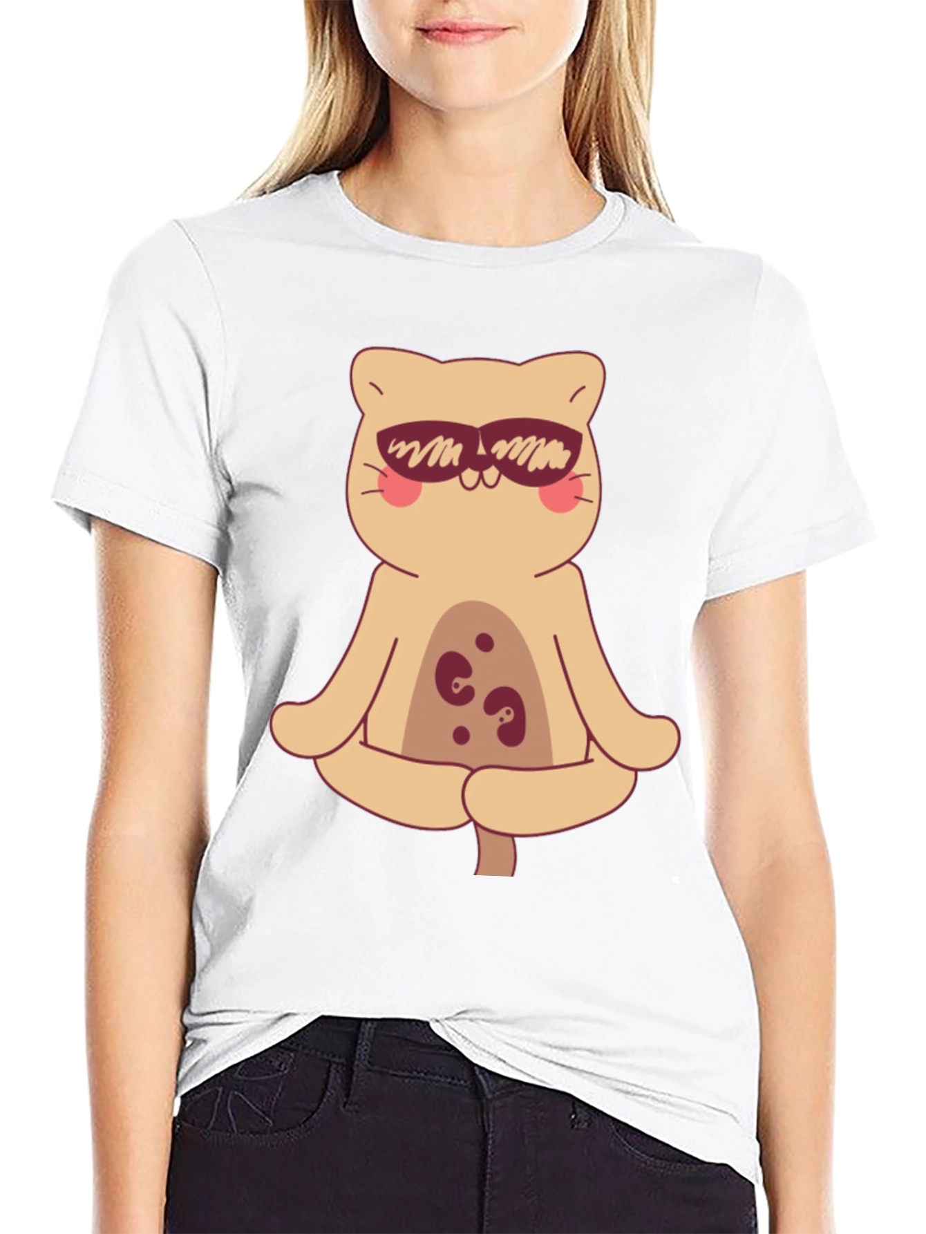 Cool Cat Meditating T-Shirt
