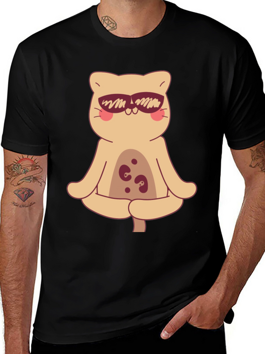 Cool Cat Meditating T-Shirt