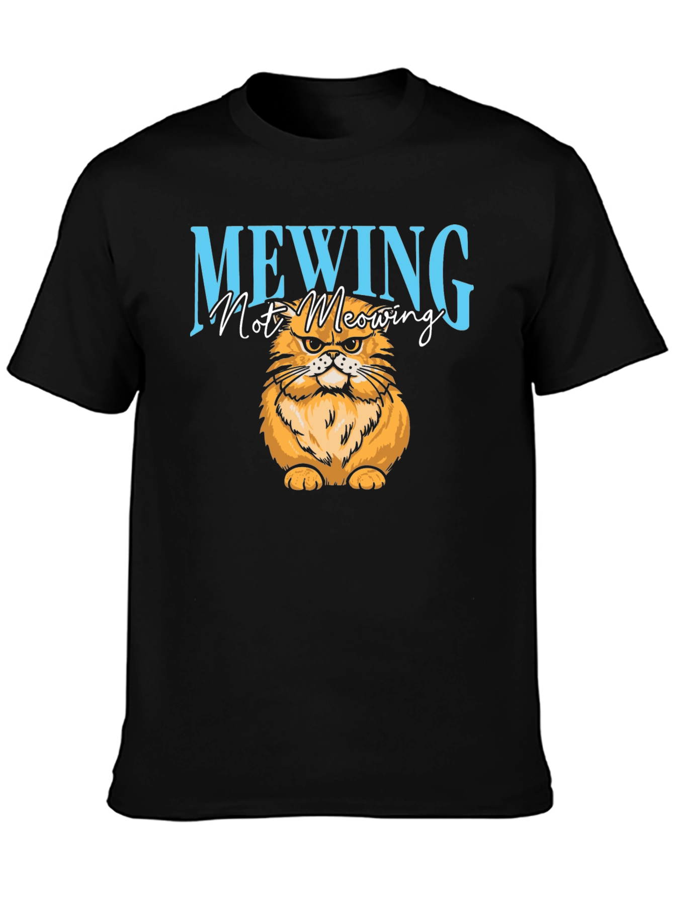 Mewing Cat Graphic T-Shirt