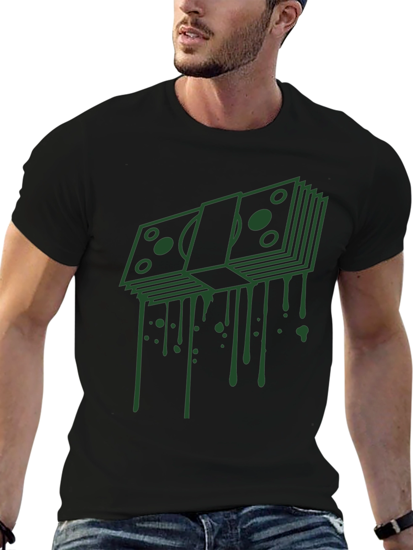 Dripping Cash Graphic Tee - Modern Streetwear