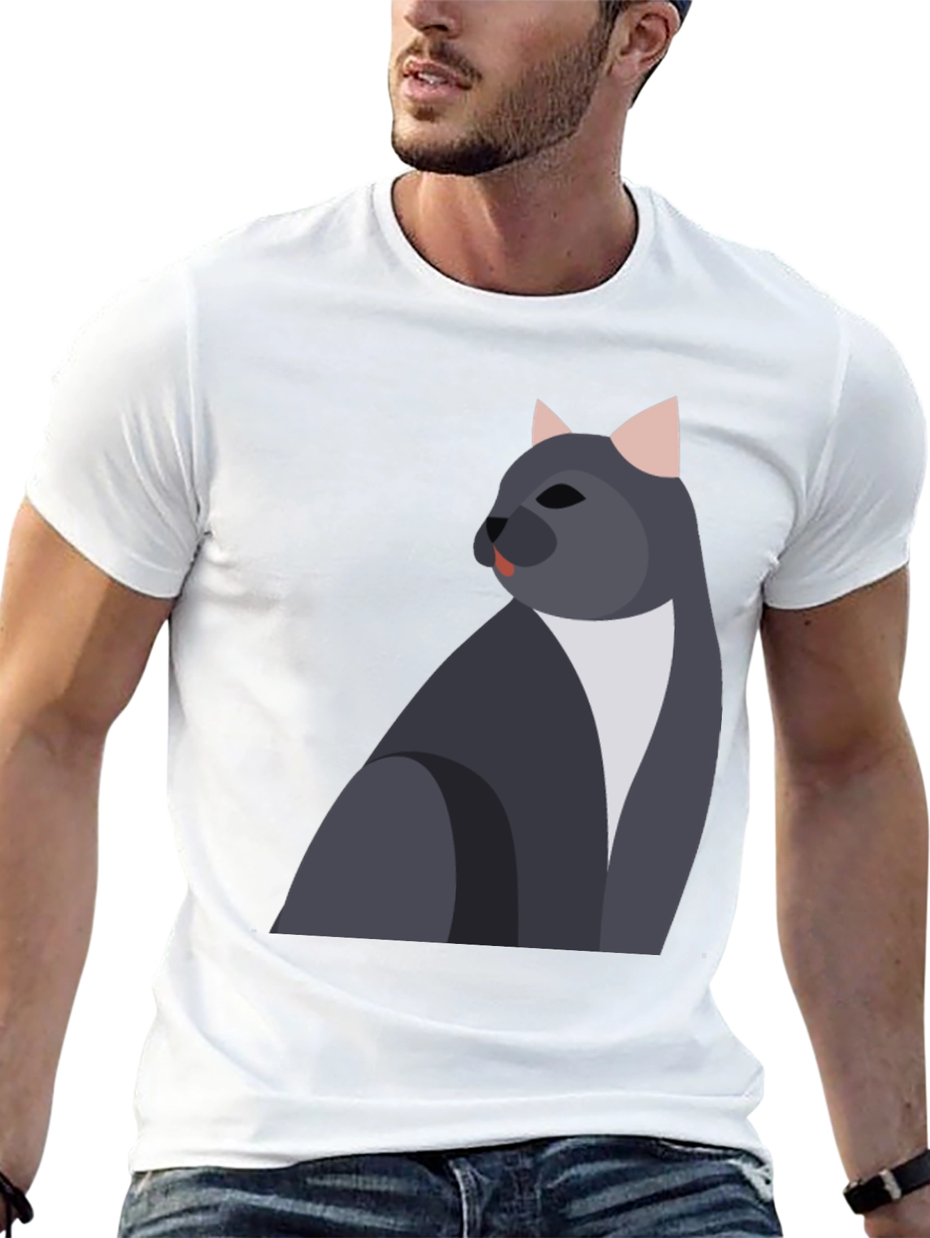 Cool Cat Graphic T-Shirt - Mens Black Tee