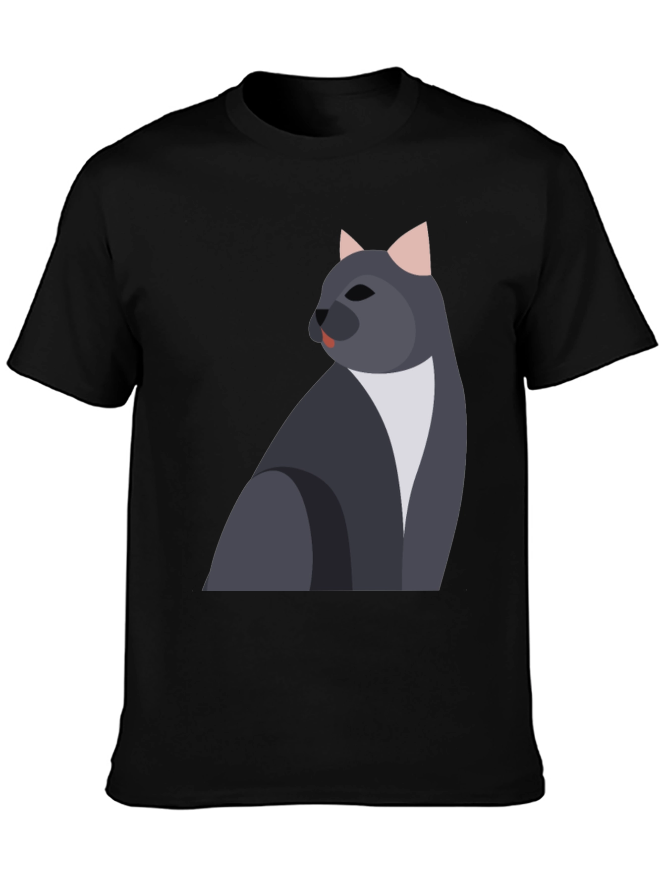 Cool Cat Graphic T-Shirt - Mens Black Tee
