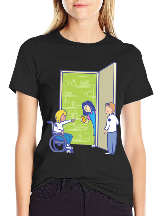 Inclusive Cartoon Graphic T-Shirt