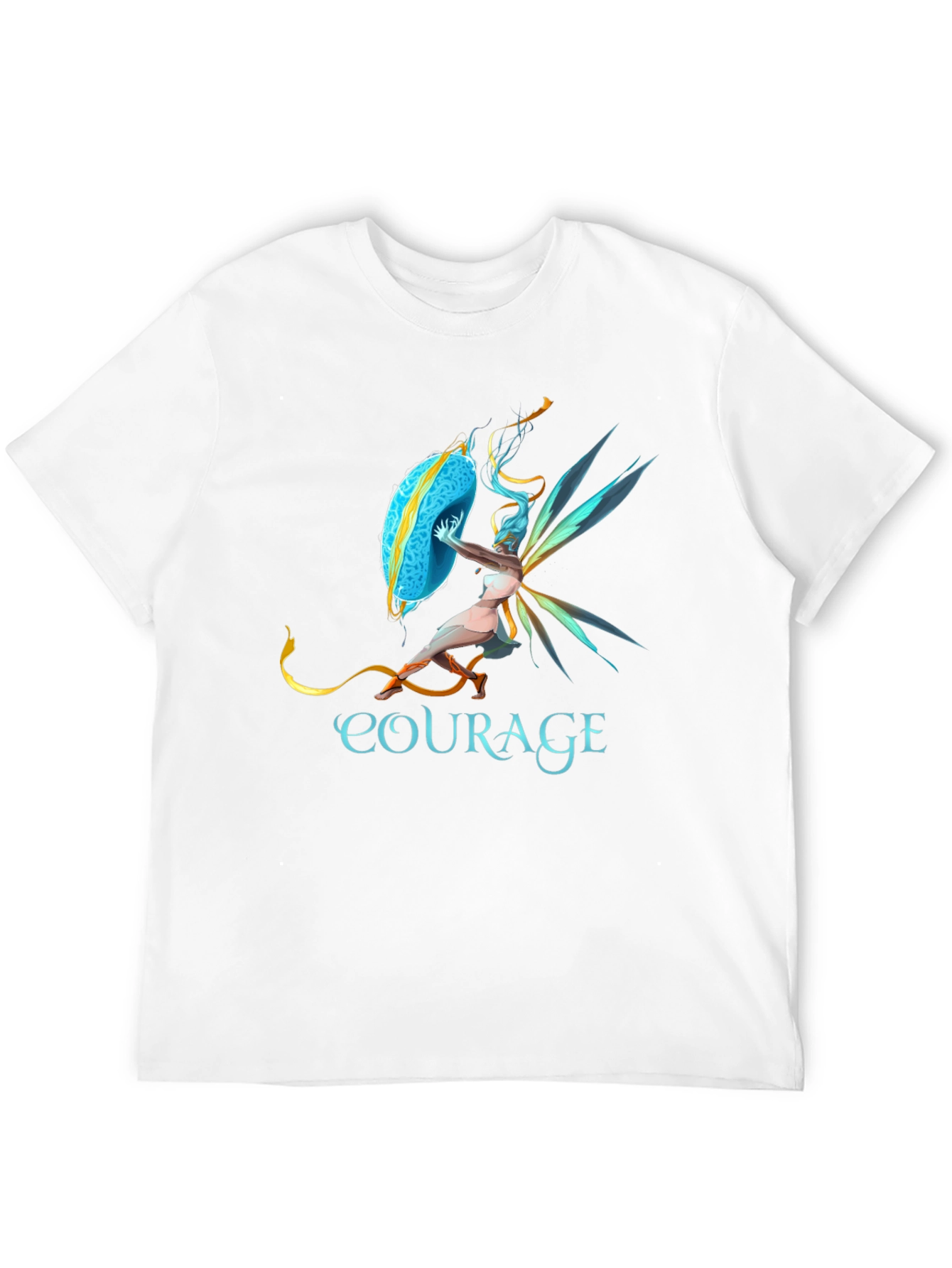 Courage Fairy Shield Graphic Tee - Black