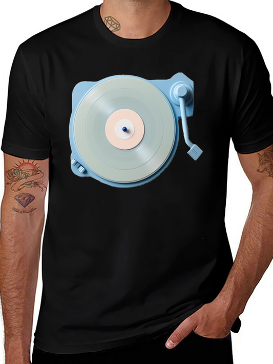 Retro Turntable Graphic Tee - Vinyl Record Player Shirt