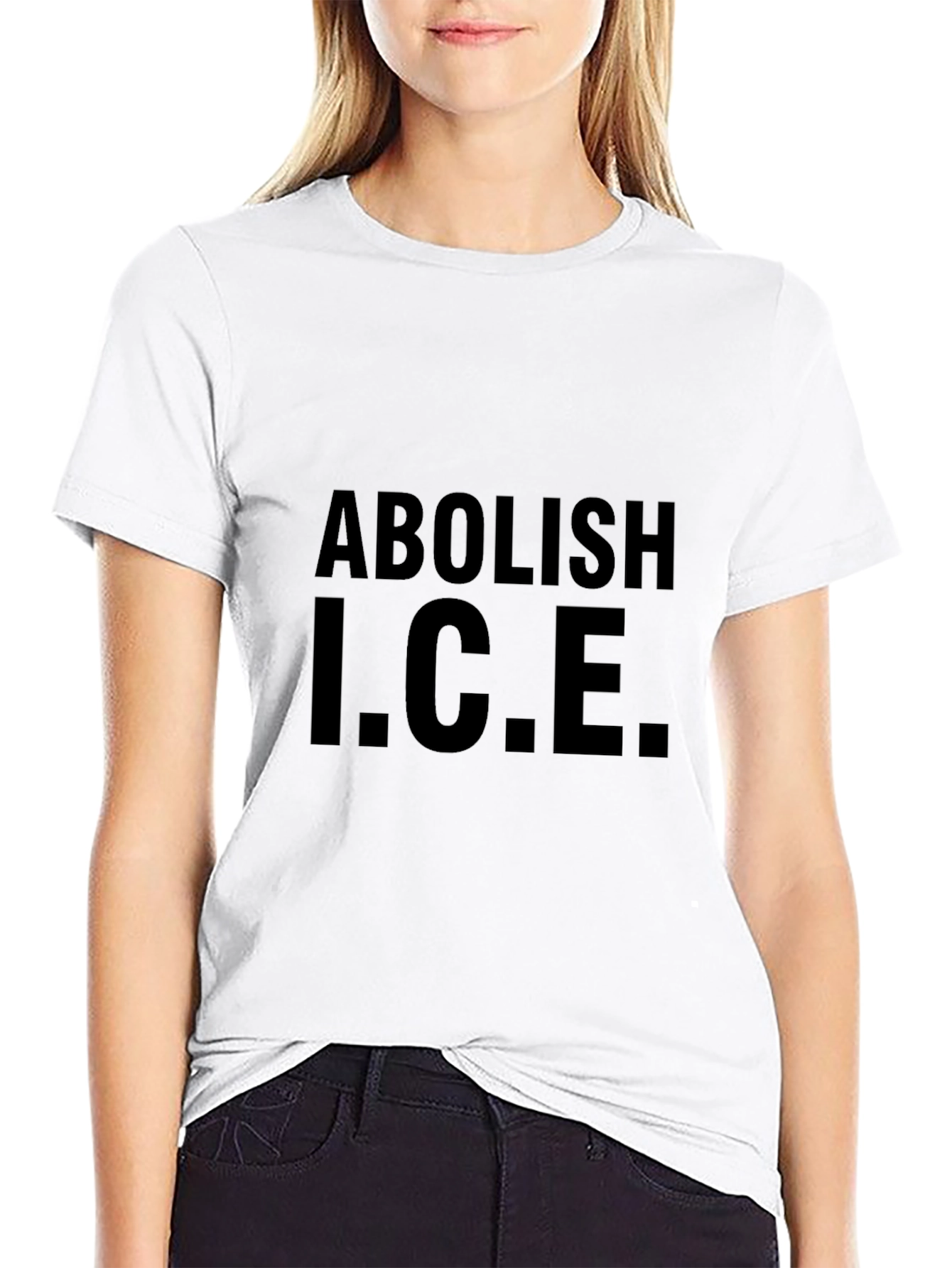 Abolish I.C.E. Black Graphic T-Shirt