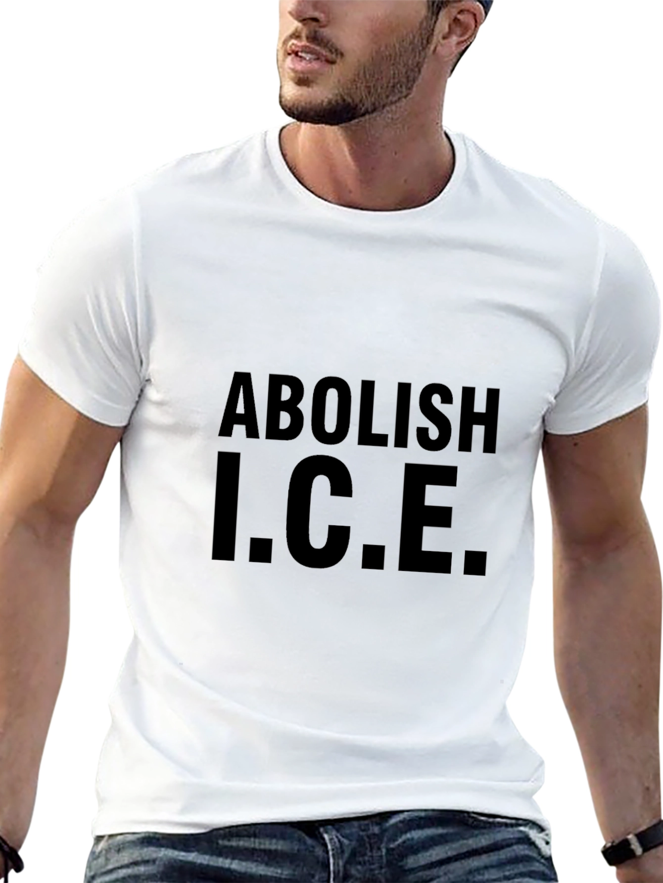 Abolish I.C.E. Black Graphic T-Shirt