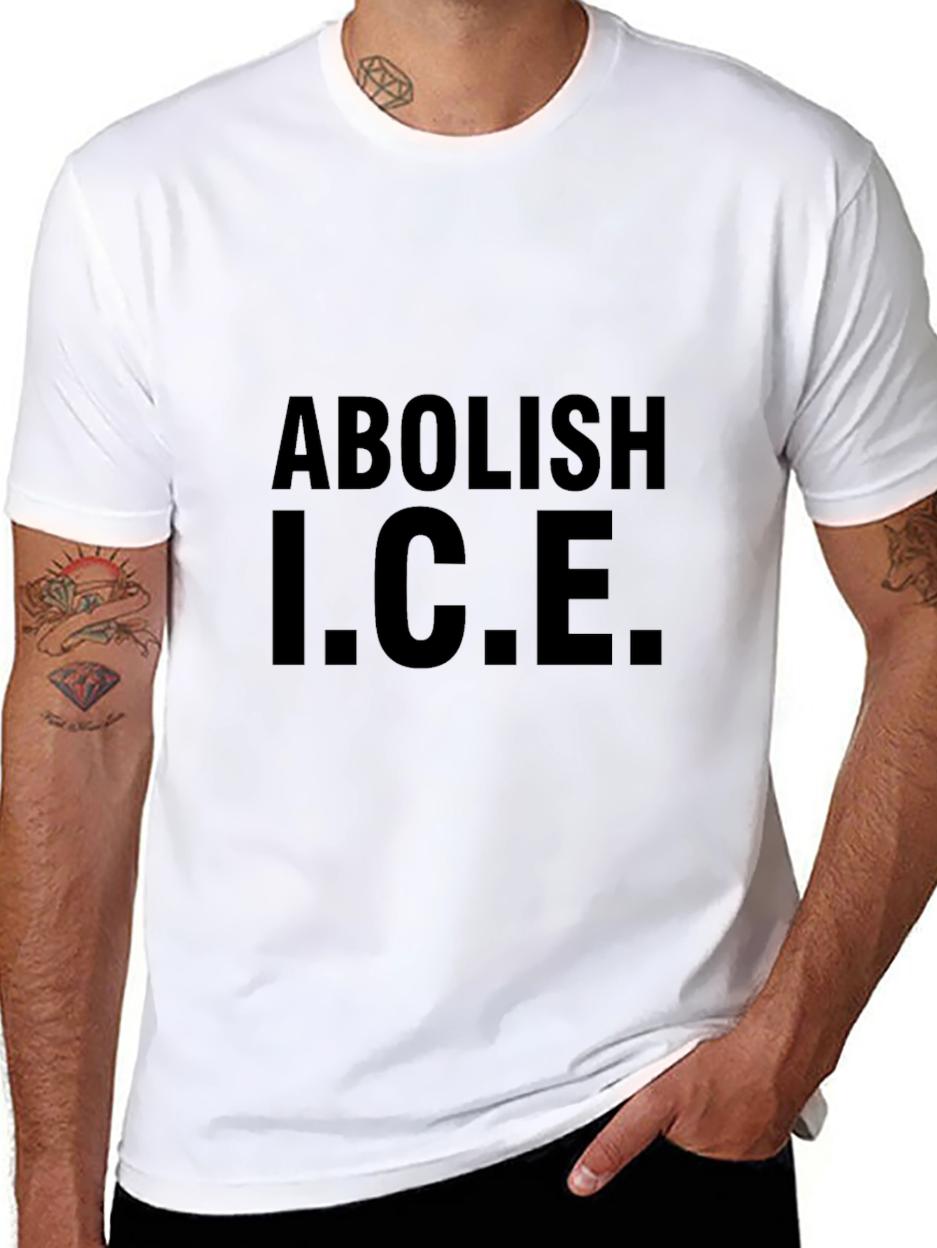 Abolish I.C.E. Black Graphic T-Shirt