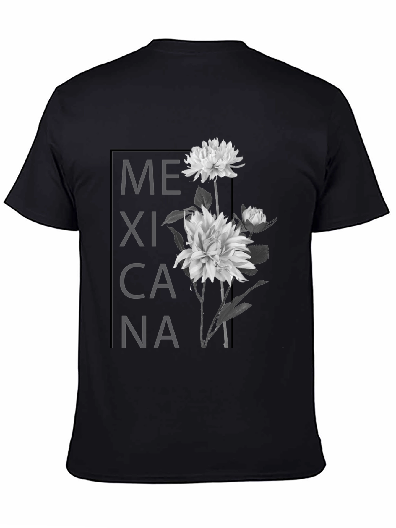 Mexicana Floral Graphic T-Shirt - Black