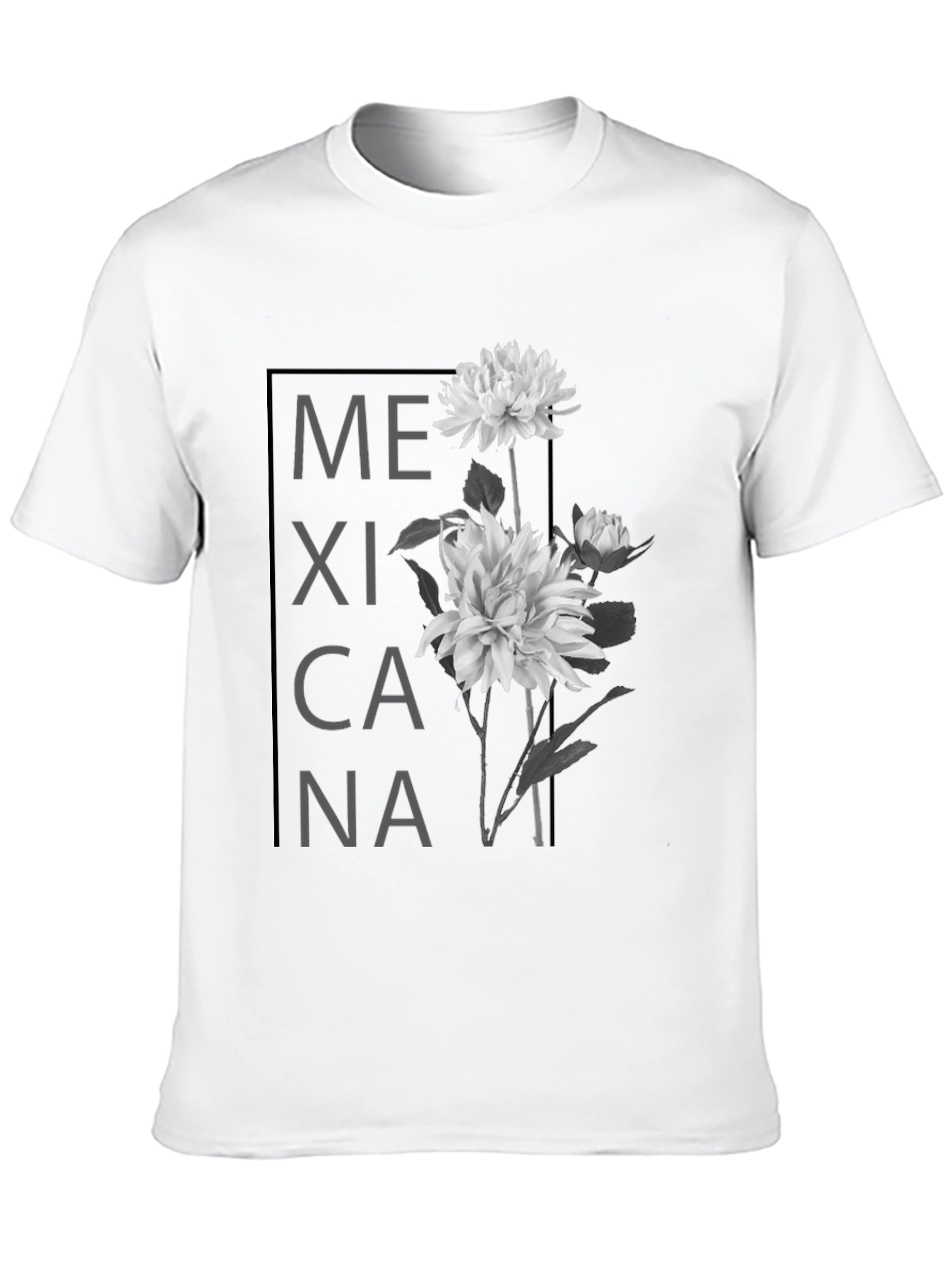 Mexicana Floral Graphic T-Shirt - Black