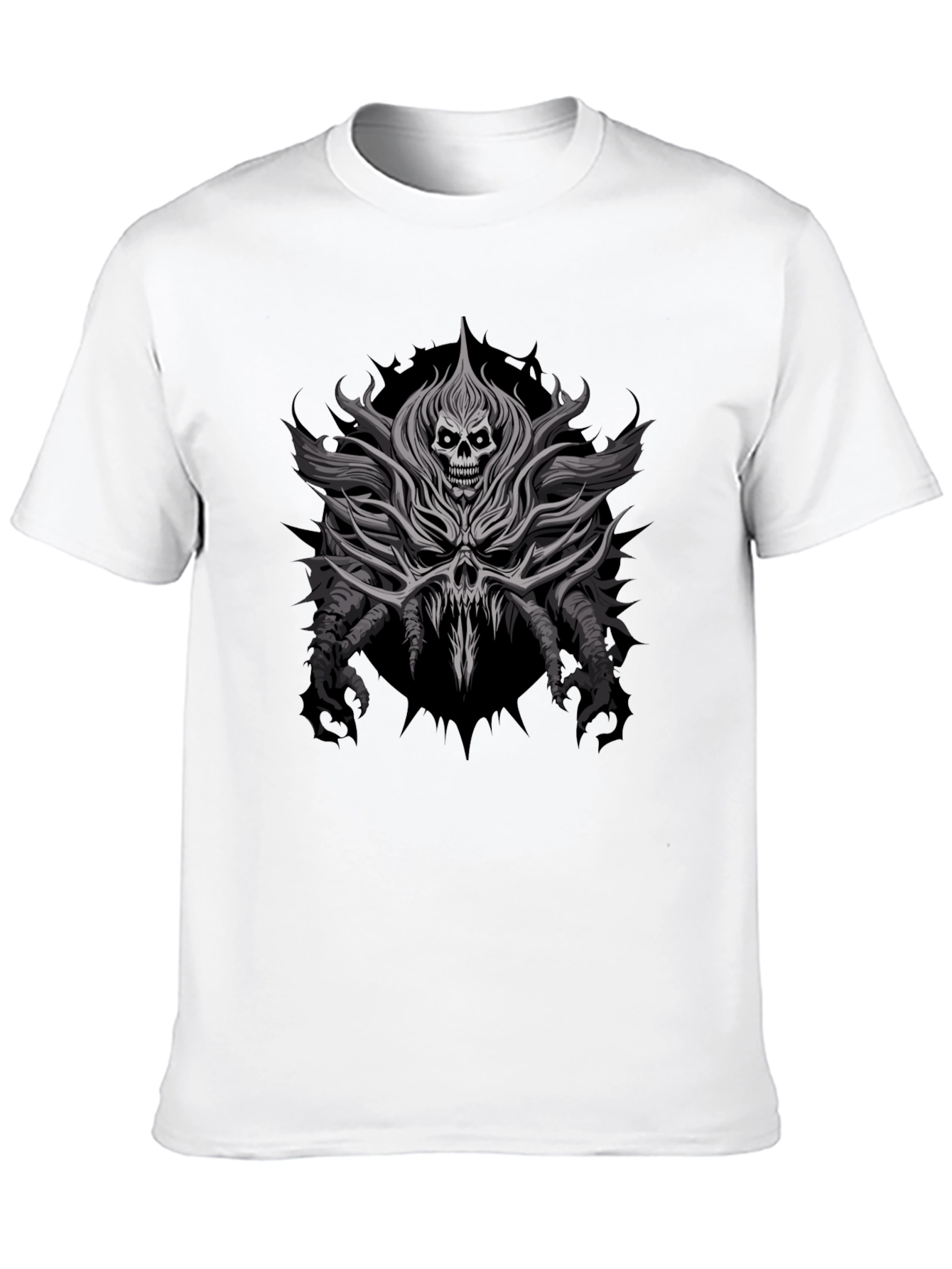 Skull Graphic Print Black T-Shirt