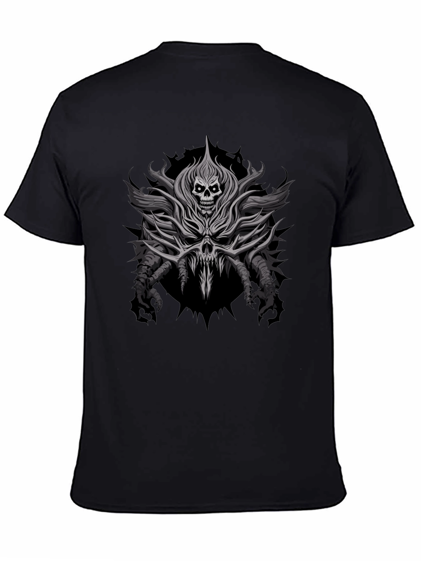 Skull Graphic Print Black T-Shirt